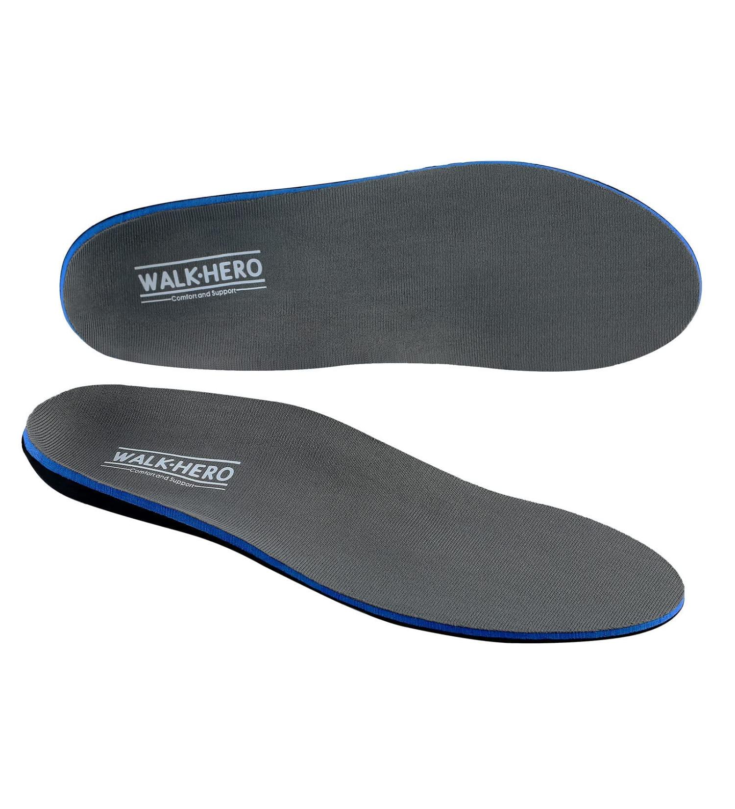 Plantar Fasciitis Insoles for Flat Feet & High Arches | Orthotic Support for Men & Women - Comfortable Gray Inserts - Buy Online on GoSupps.com