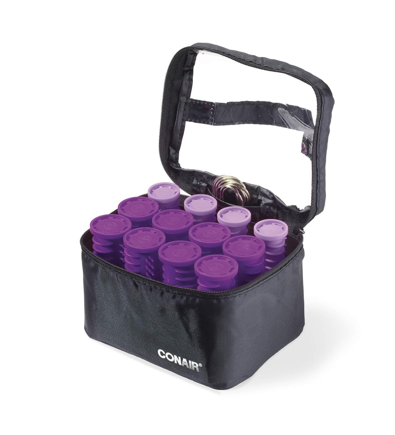 Conair Instant Heat Compact Hot Rollers with Ceramic Technology - Black Case with Purple Rollers - Buy Online on GoSupps.com