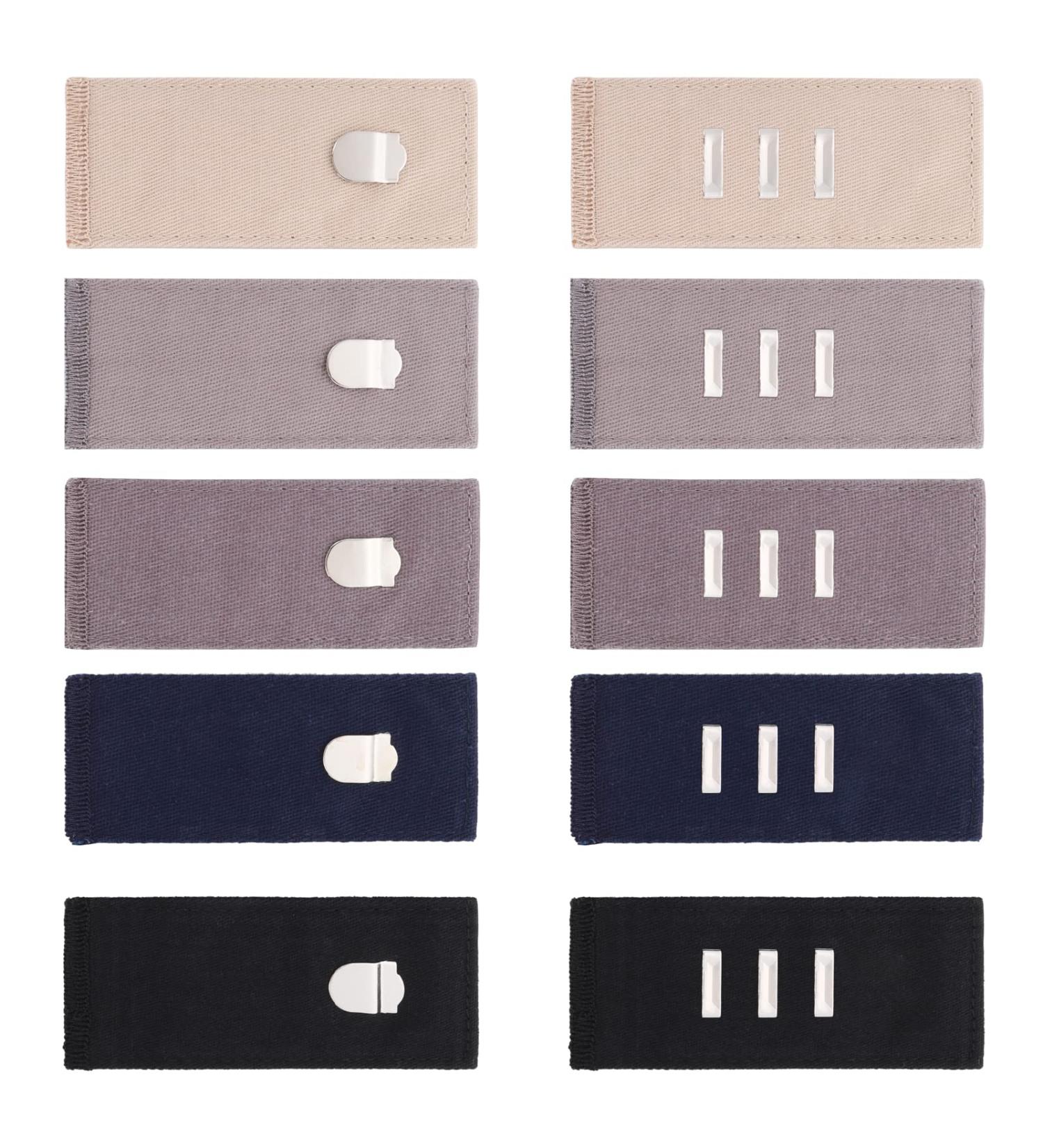 Mabor 10pcs Waist Extenders with Metal Hook for Women & Men - Adjustable & Invisible Trouser Extenders for Pants, Jeans, Skirts - Perfect for Pregnancy Maternity - Mixed Colors - Buy Online on GoSupps.com