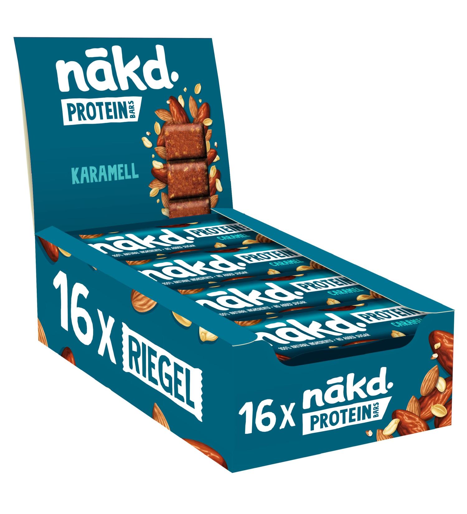 N kd.Protein Caramel Protein Bar | 7g Vegan Vegetable Protein | 100% Natural Ingredients | No Added Sugar | 16 x 45g | Healthy Snack - Buy Online on GoSupps.com