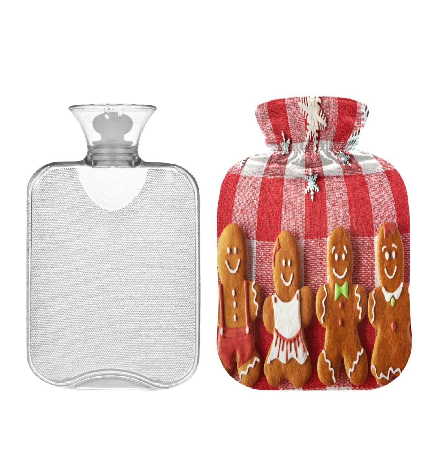 KCL Deci Hot Water Bottle with Cover - 2L Foot Warmer for Pain Relief & Therapy | Christmas Snowflake Design | International Shipping Available - Buy Online on GoSupps.com
