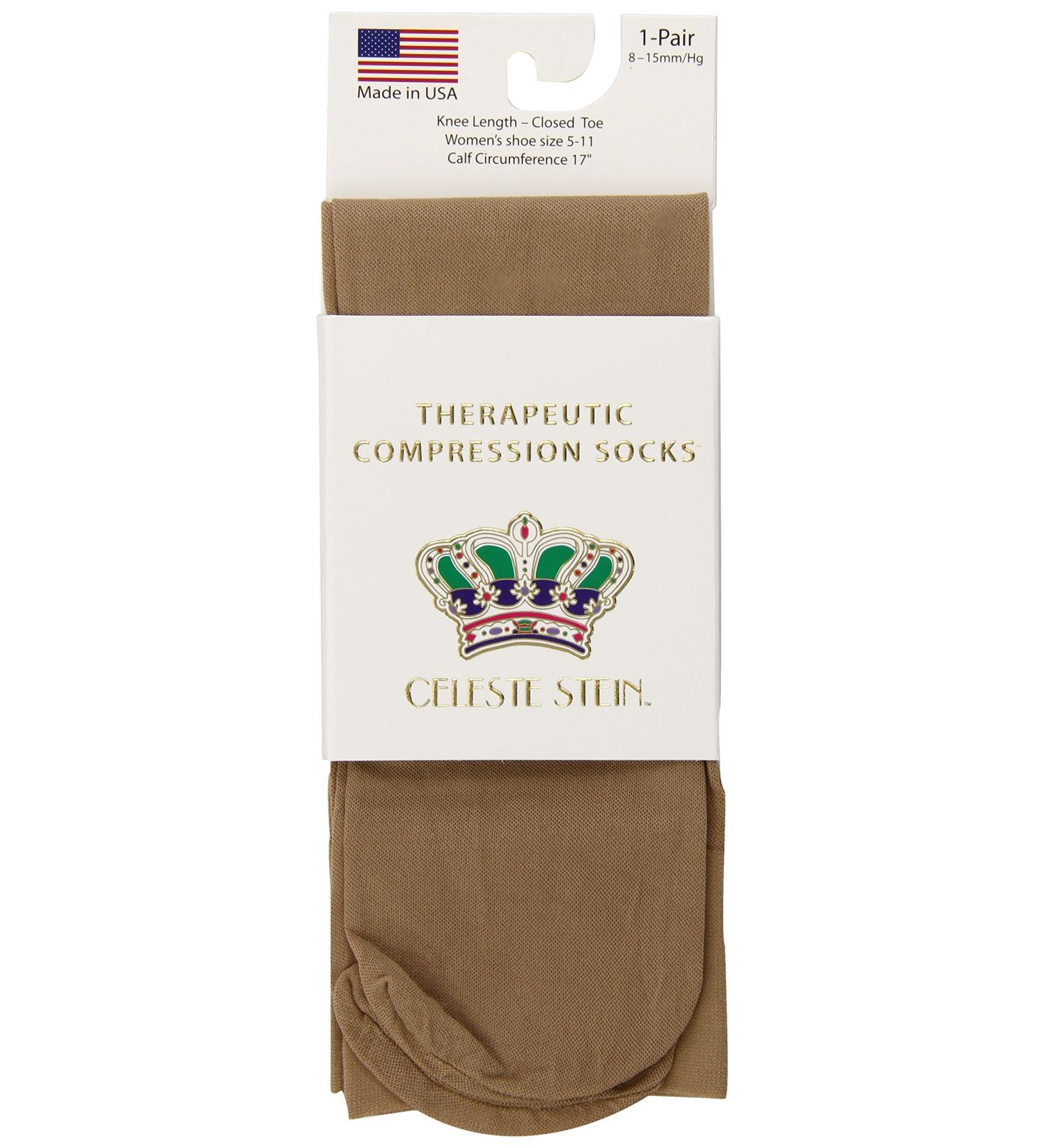 Celeste Stein Therapeutic Compression Socks Nude 8-15 mmhg 1-Pair Nude One Size