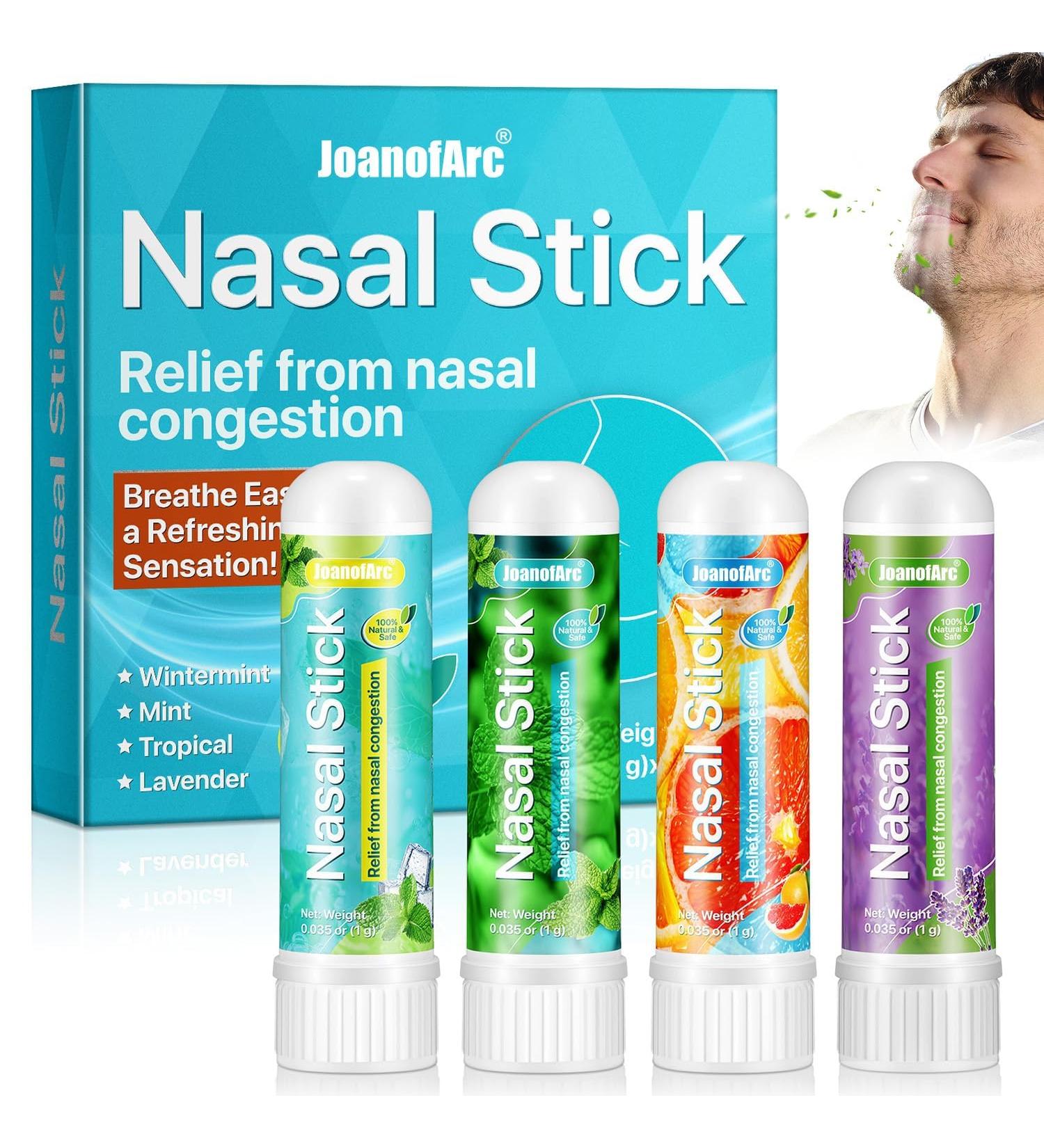 JoanofArc Nasal Inhaler Stick 4-Pack: Non-Drowsy Reduce for Motion Sickness Travel Essential for Car Plane & Cruise Natural Mental Clarity Booster - Buy Online on GoSupps.com
