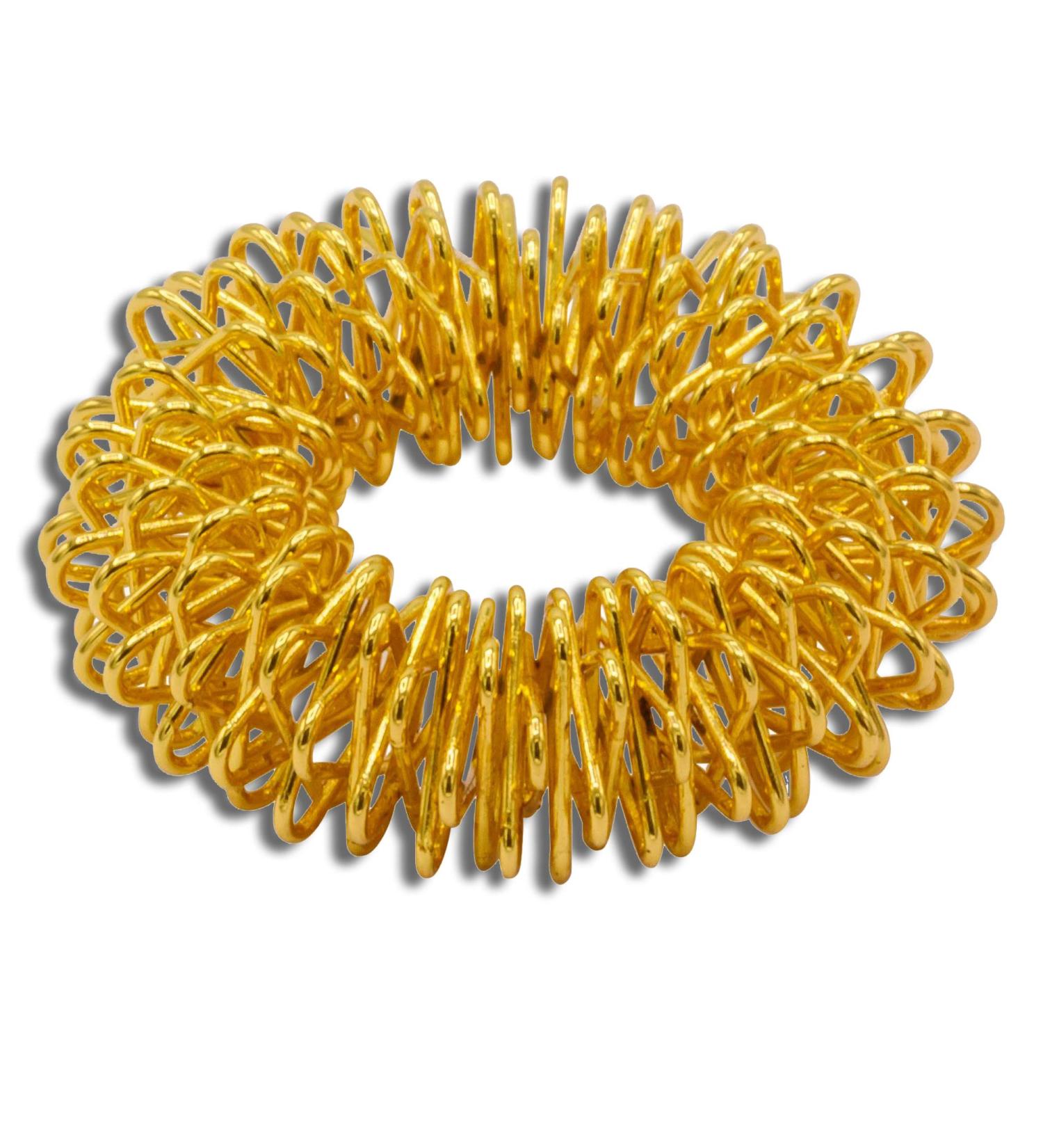 Chi -Enterprise - Premium massage ring for the finger |Anti -stress ring |Acupressure Ring - Anxiety Ring |Contents: 1x anti -stress ring (gold/small) 1 ring (gold small) gold