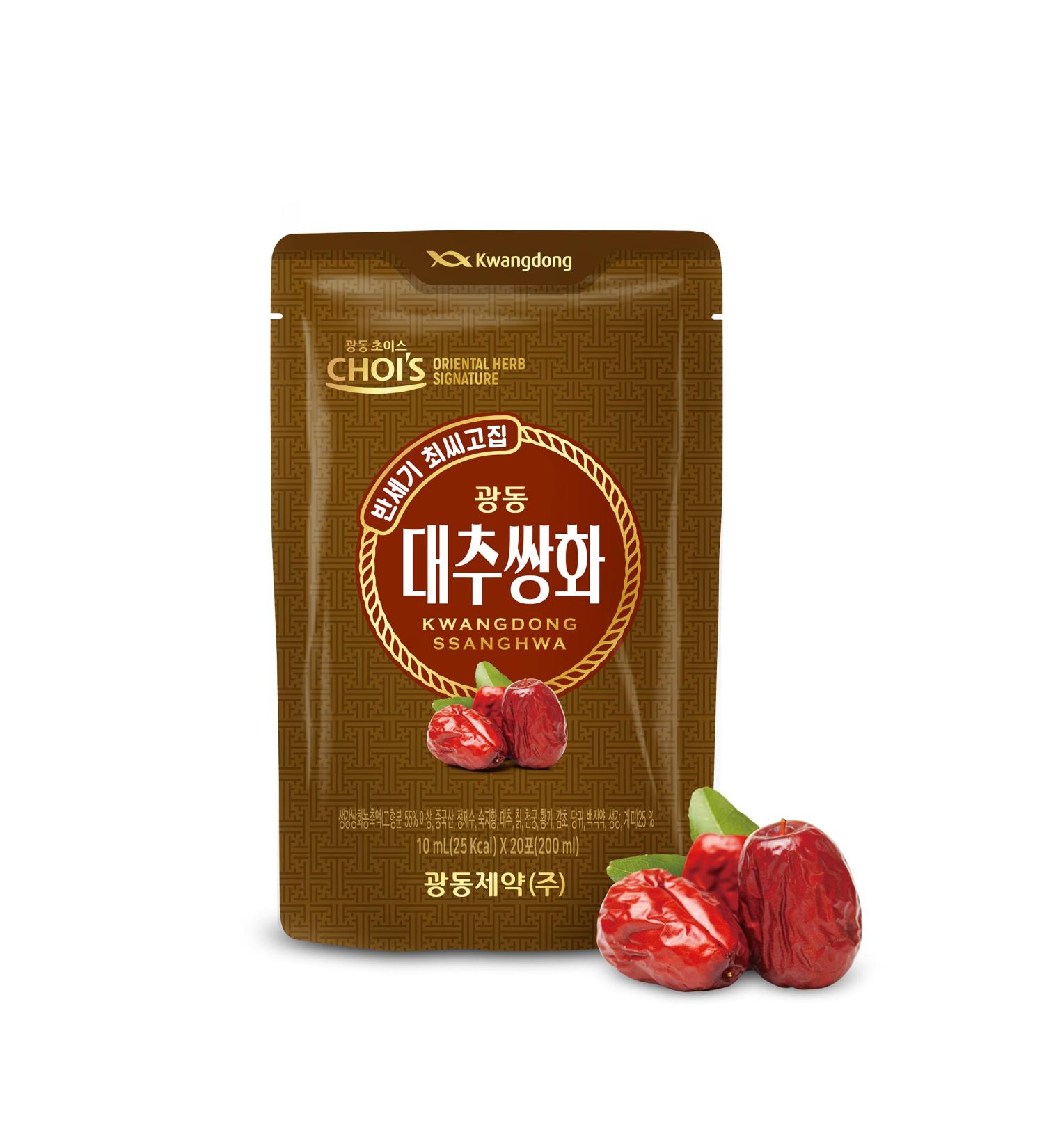 Kwangdong Jujube Ssang Hwa Jin Tea - 10 Pouches for Energy, Immune Support & Cold Relief - Buy Online on GoSupps.com