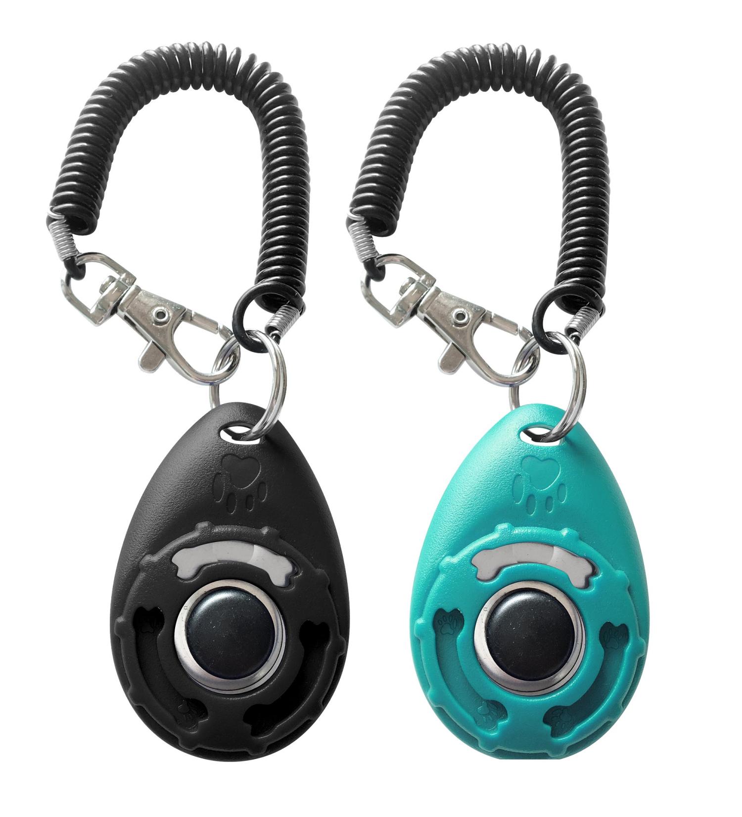 Pet Training Clicker with Wrist Strap - Black + Blue Dog Training Clickers - Buy Online on GoSupps.com