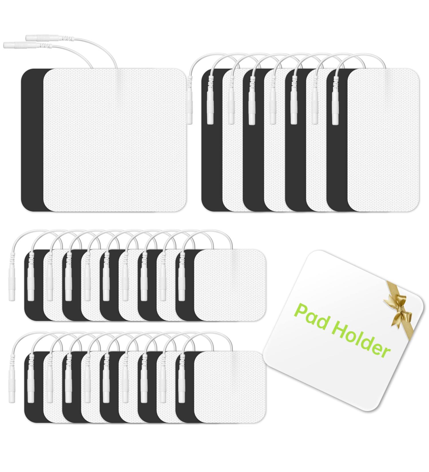 30-Pack TENS Unit Replacement Pads Set with Holder - Compatible with AUVON TENS 7000 EMS Machine - Reusable, Self-Adhesive Electrodes in Multiple Sizes (Latex-Free) - Buy Online on GoSupps.com