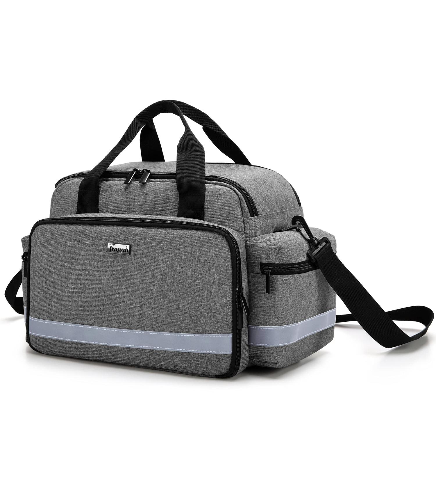 Trunab Home Health Nurse Bag - Organizer with Handle & Shoulder Strap for Nursing Students, Nurses, Doctors - Grey - Buy Online on GoSupps.com
