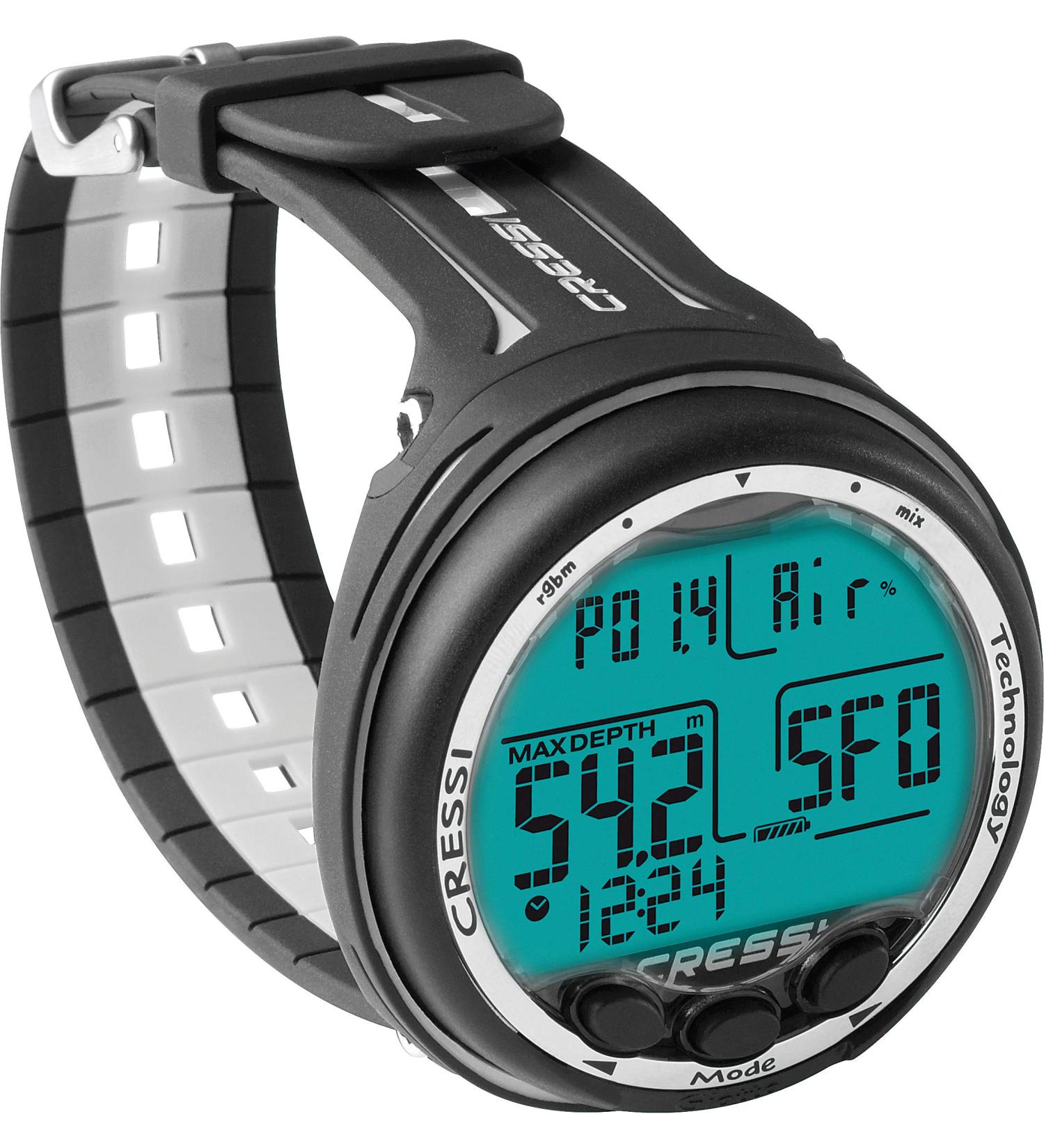 Cressi Giotto Dive Computer - 3 Dive Programs | AirNitroxGauge | Dual Gas | Backlit | Logbook | Ascent Alarms | Made in Italy - Black/Gray - Buy Online on GoSupps.com