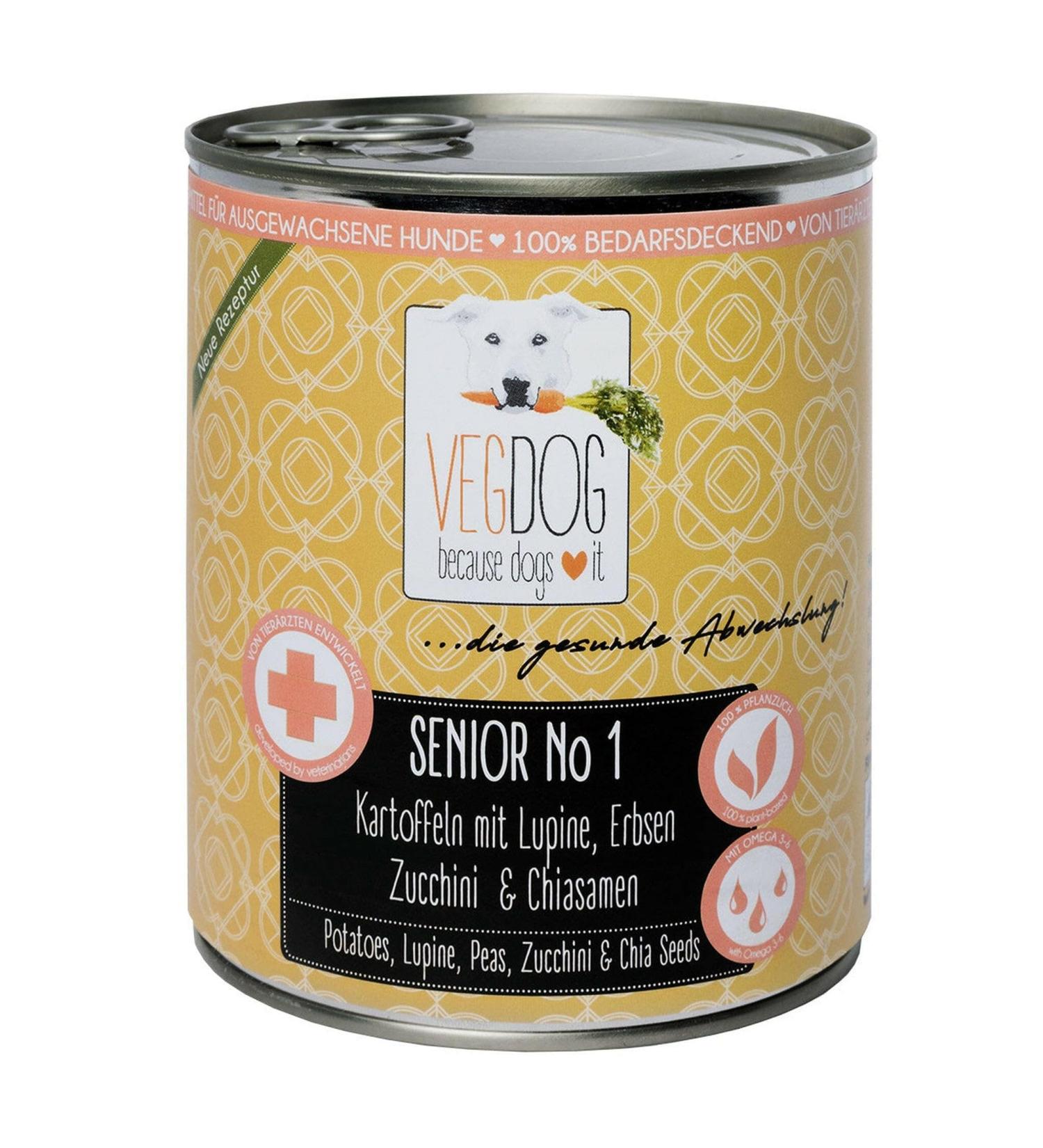 VegDog Senior No1-800g (Menge: 6 I Bestelleinheit)