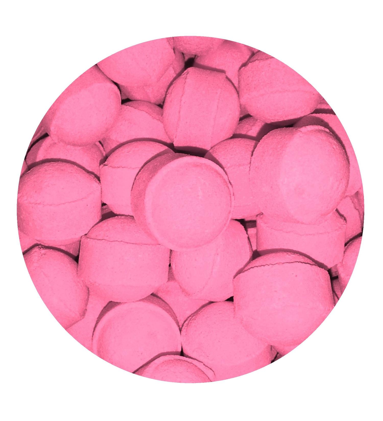 30 x Scented Bath Marbles Fizzers Mini Bombs in Gift Bag (Rhubarb Custard)