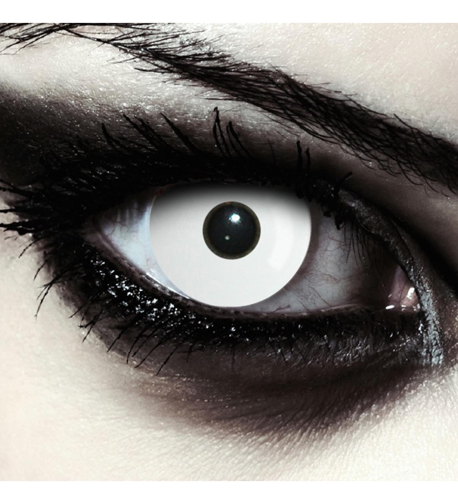 Buy DESIGNLENSES White Halloween Witch Costume Contact Lenses - 2x Soft Zombie Lenses Without Prescription - Buy Online on GoSupps.com