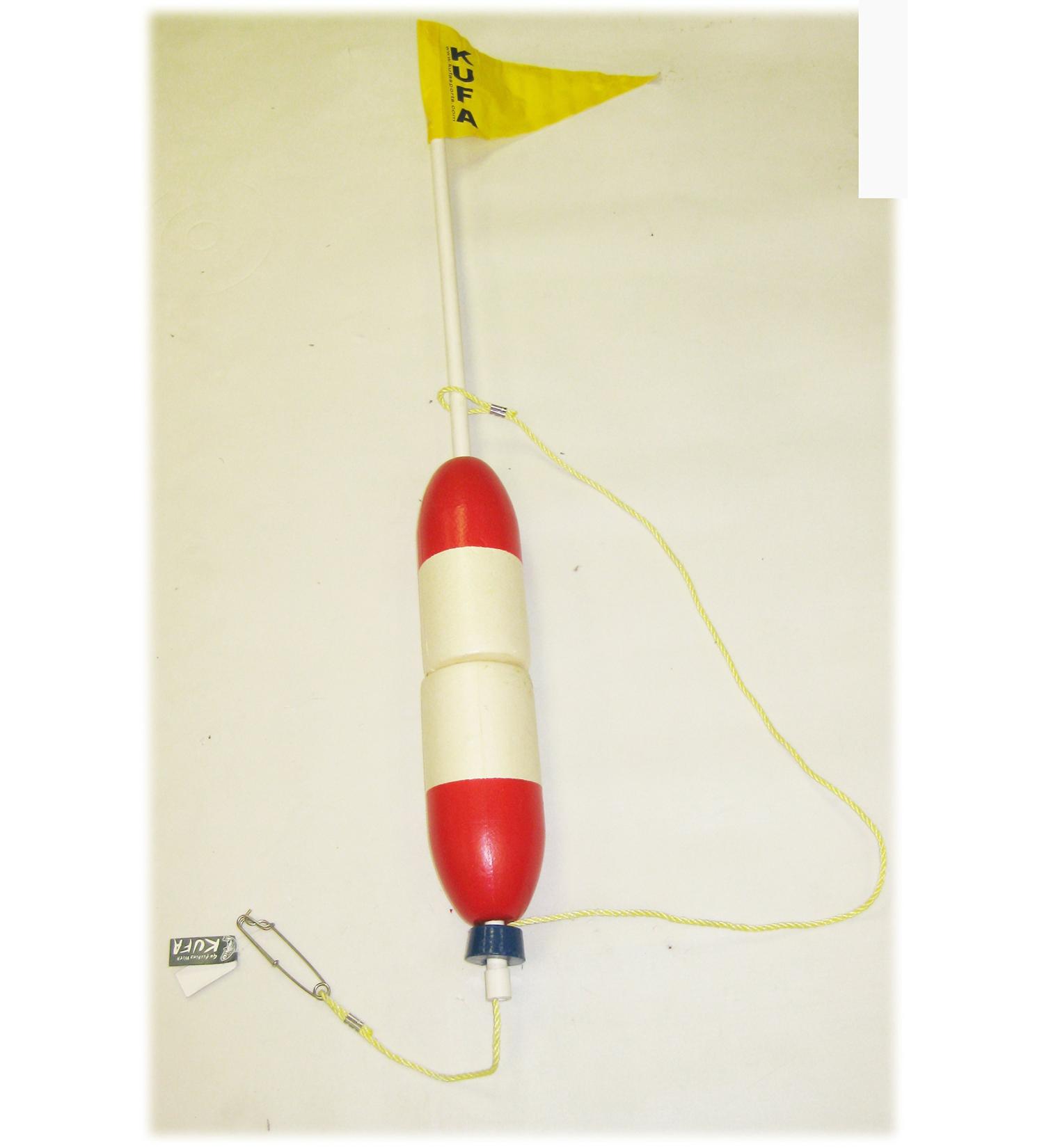 KUFA SPORTS 48" Flag Pole & 2 Piece 11" Red/White Float Combo - Buy Online on GoSupps.com