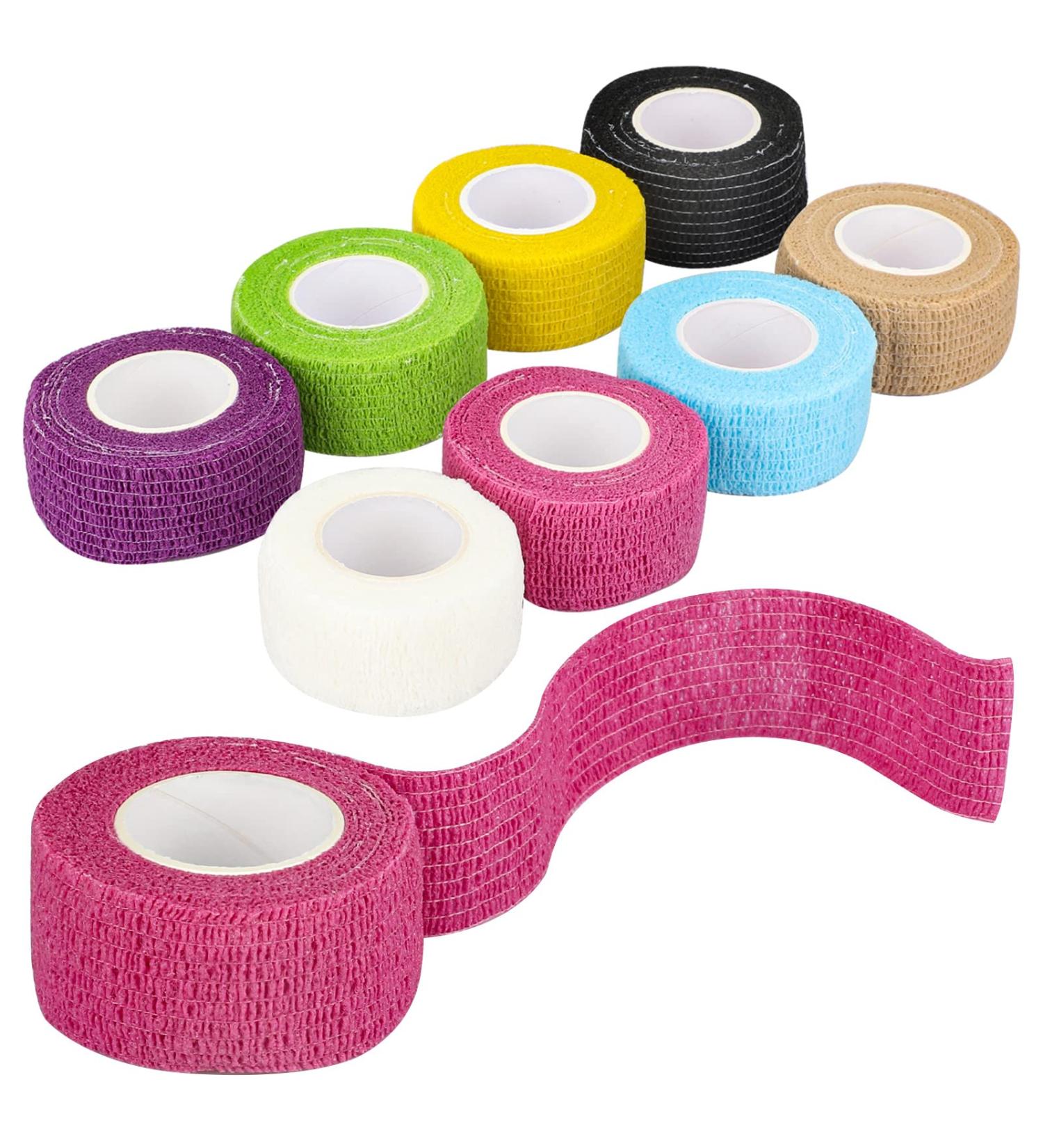 8 Roll Self Adhesive Bandage Colorful Vet Wrap for Dogs Cats Bird Elastic Wrap Bandages for Medical Sports Non-sticky Hair Bandage Tape 2.5cm *4.5m - Buy Online on GoSupps.com