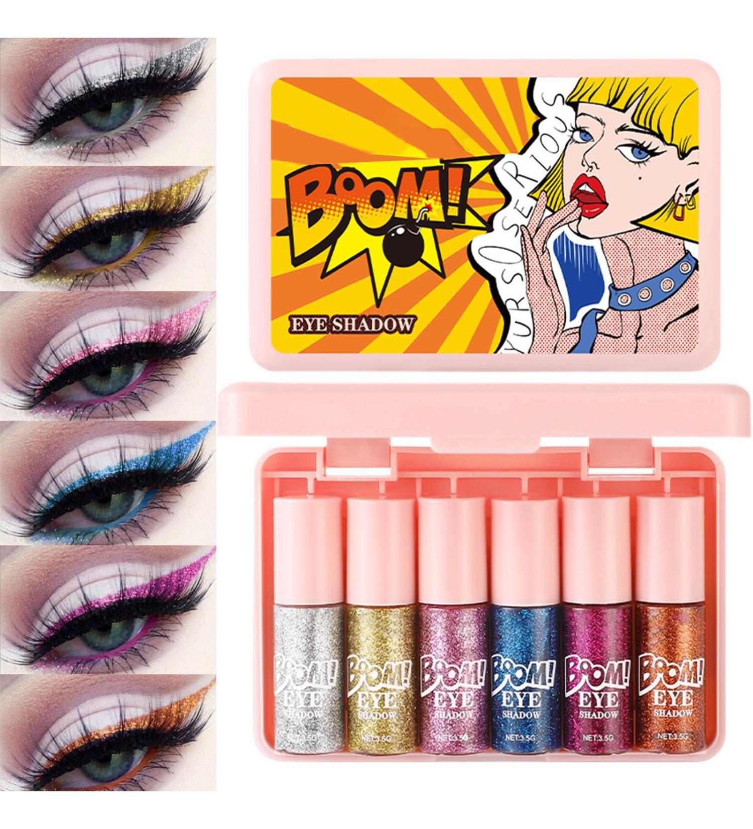 Liquid Eyeshadow 6 Piece Liquid Gloss Cosmetics Smudge Resistant Makeup Essentials for Parties and Daily Use - Buy Online on GoSupps.com