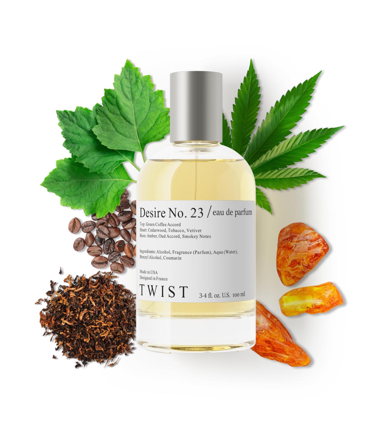Twist - Desire No. 23 - Eau De Parfum Inspired by Black Afgano Long-Lasting Perfume for Women & Men Paraben Free Vegan Clean Ingredients Fragrance Unisex - Spray 100 ml | 3.4 fl. oz. Desire No. 23 - Inspired by Black Afgano 3.4 Fl Oz (Pack of 1) - Buy Online on GoSupps.com