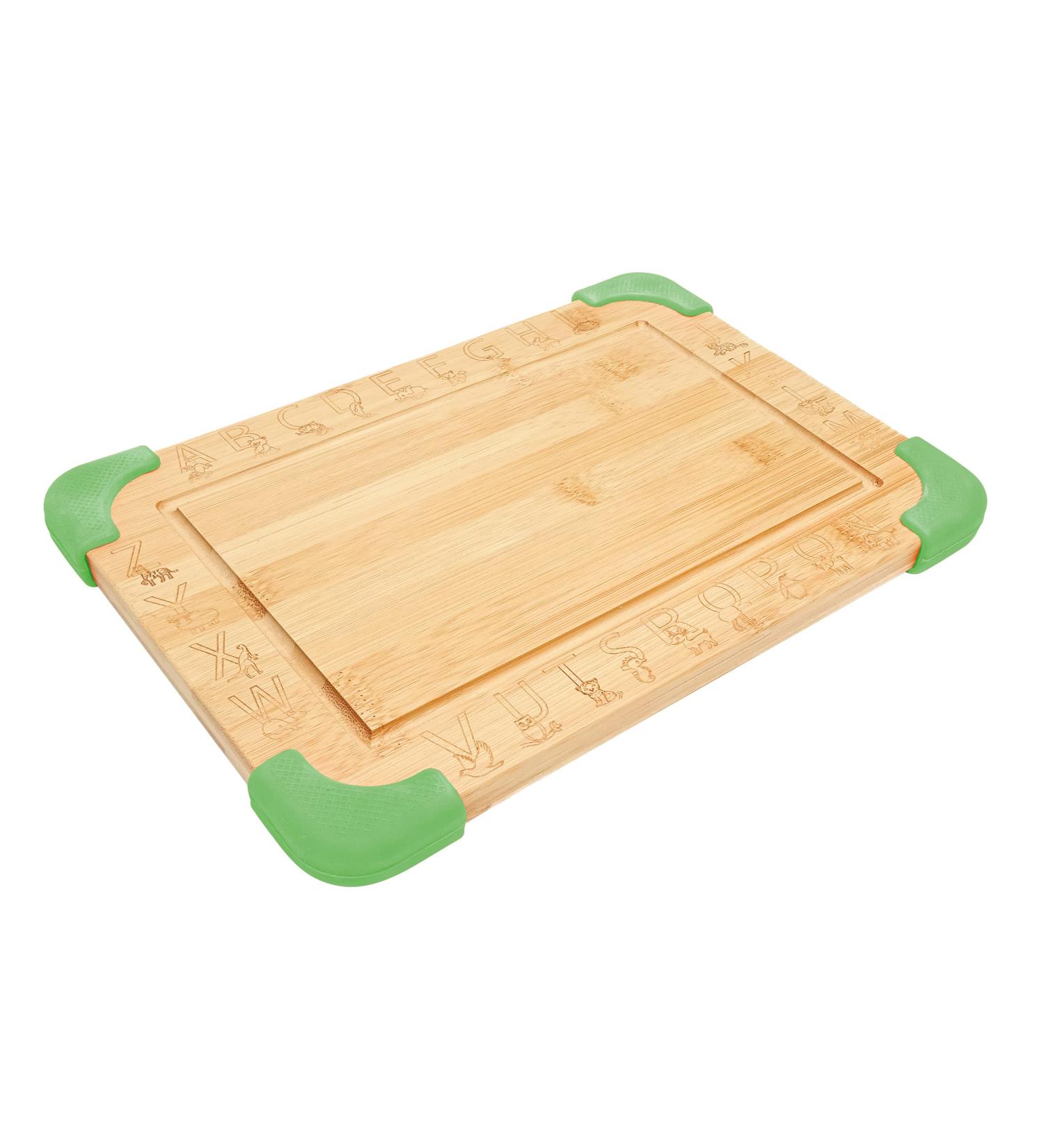 Small Fox Children's Bamboo Board - Non-Slip Animal Alphabet for Fun Learning | Eco-Friendly Gift Box - Green - Buy Online on GoSupps.com