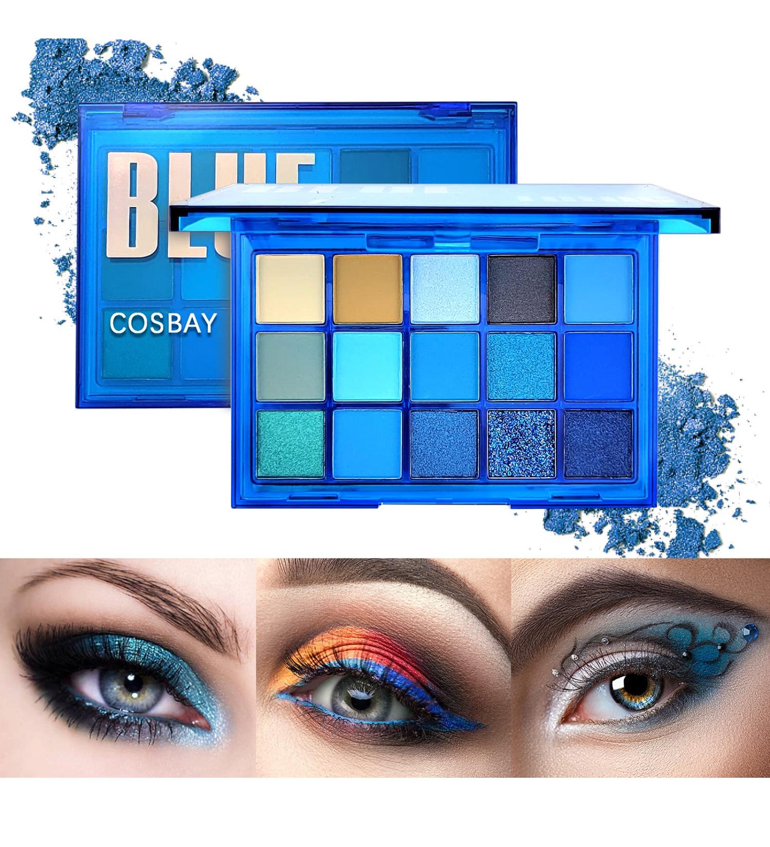 Blue Tonic 15-Color Matte Glitter Eyeshadow Palette | Highly Pigmented, Long-Lasting Makeup for Daily Party Looks - Buy Online on GoSupps.com