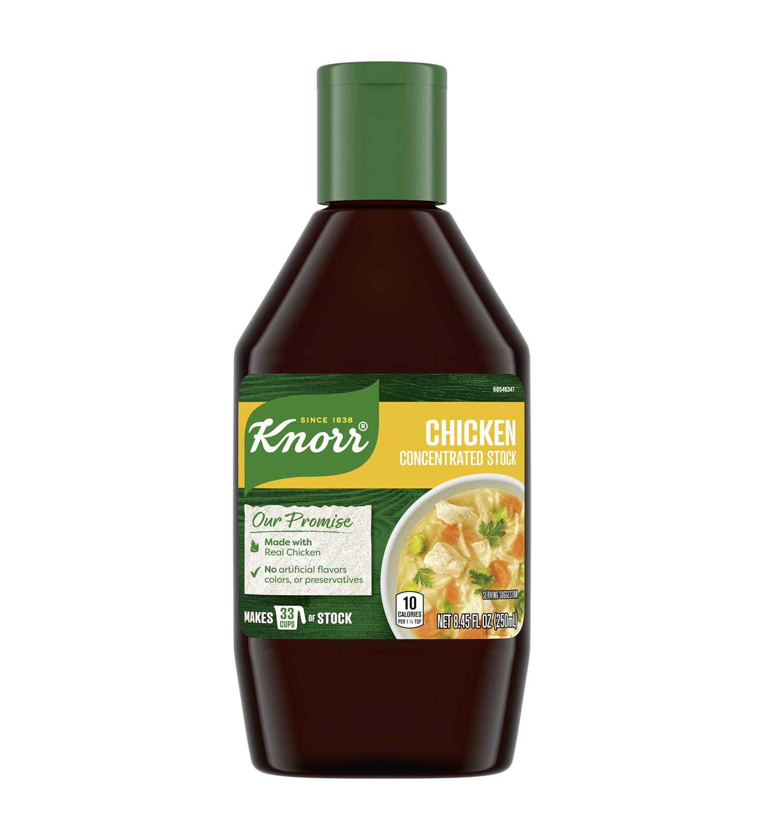 Knorr Concentrated Stock For a Flavorful and Aromatic Chicken Stock Chicken Gluten Free and No Artificial Flavors  Colors or Preservatives 8.45 fl oz  12 Count 8.45 Fl Oz (Pack of 12) Chicken - Buy Online on GoSupps.com