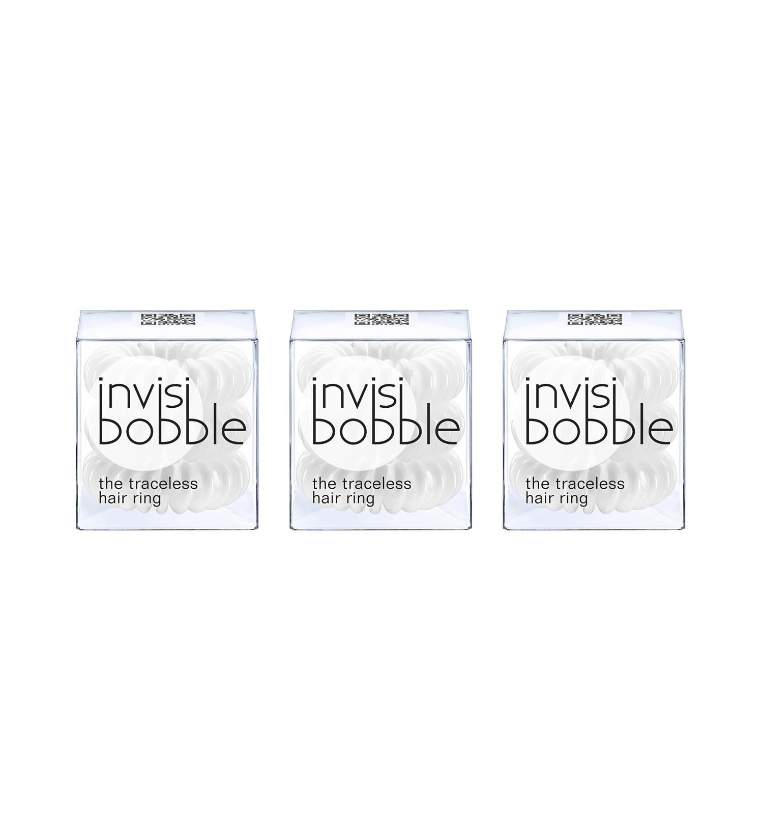 invisibobble Traceless hair tie and bracelet innocent white 1 pack (1 x 9 pieces) Innocent white 9 pieces (1 pack)
