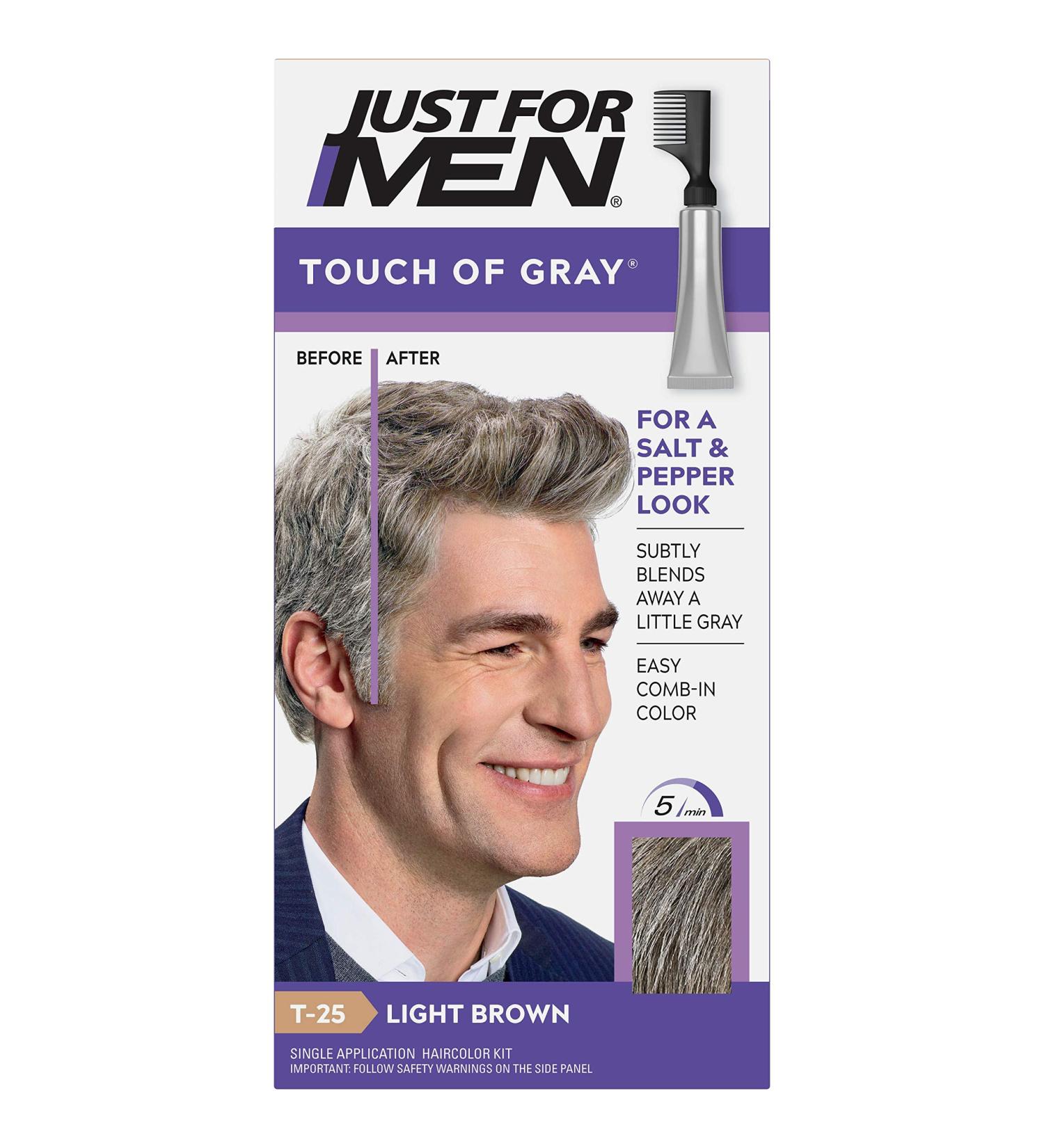 Buy Touch of Gray Men's Hair Color Light Brown (Pack of 6) - International Shipping Available - Buy Online on GoSupps.com