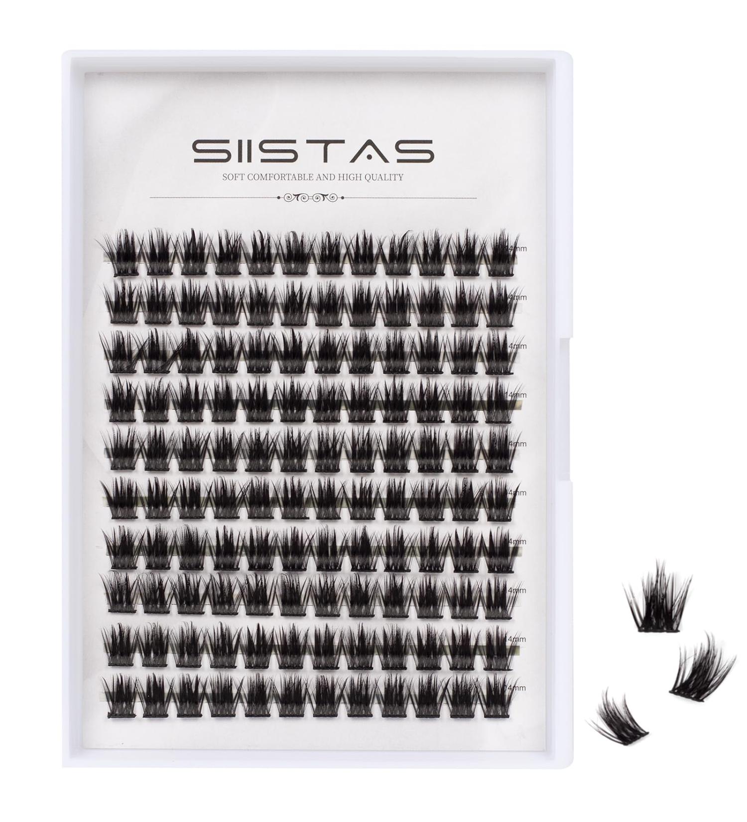 Individual 14mm D Curl Cluster Lashes Set for DIY Eyelash Extensions - Natural & Mega Styles - Soft False Lashes for Personal Makeup - W10# - 120 Clusters - Buy Online on GoSupps.com