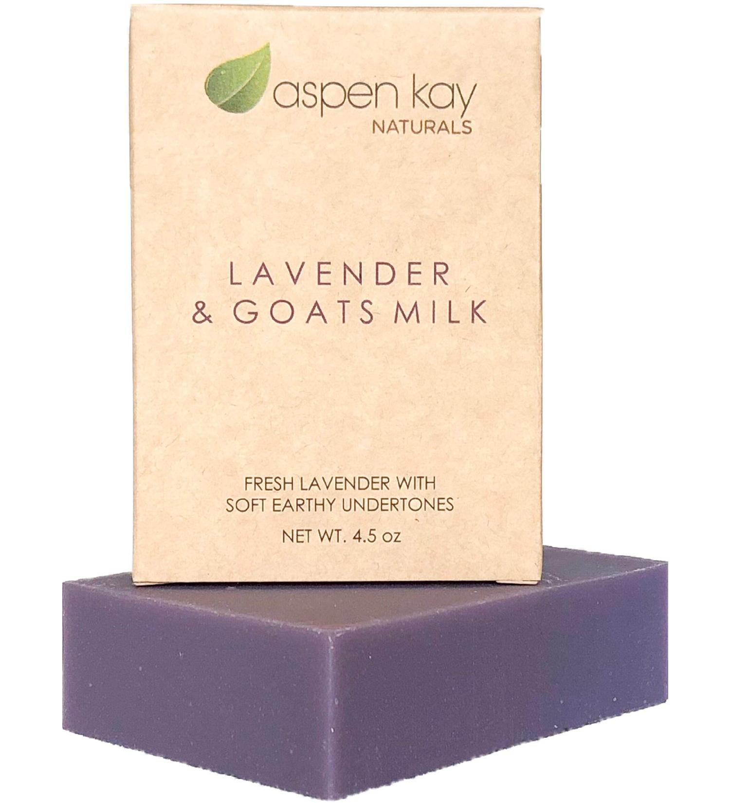 Organic Lavender Goats Milk Soap Bar - 4.5 oz, Gentle Face & Body Cleanser - Buy Online on GoSupps.com