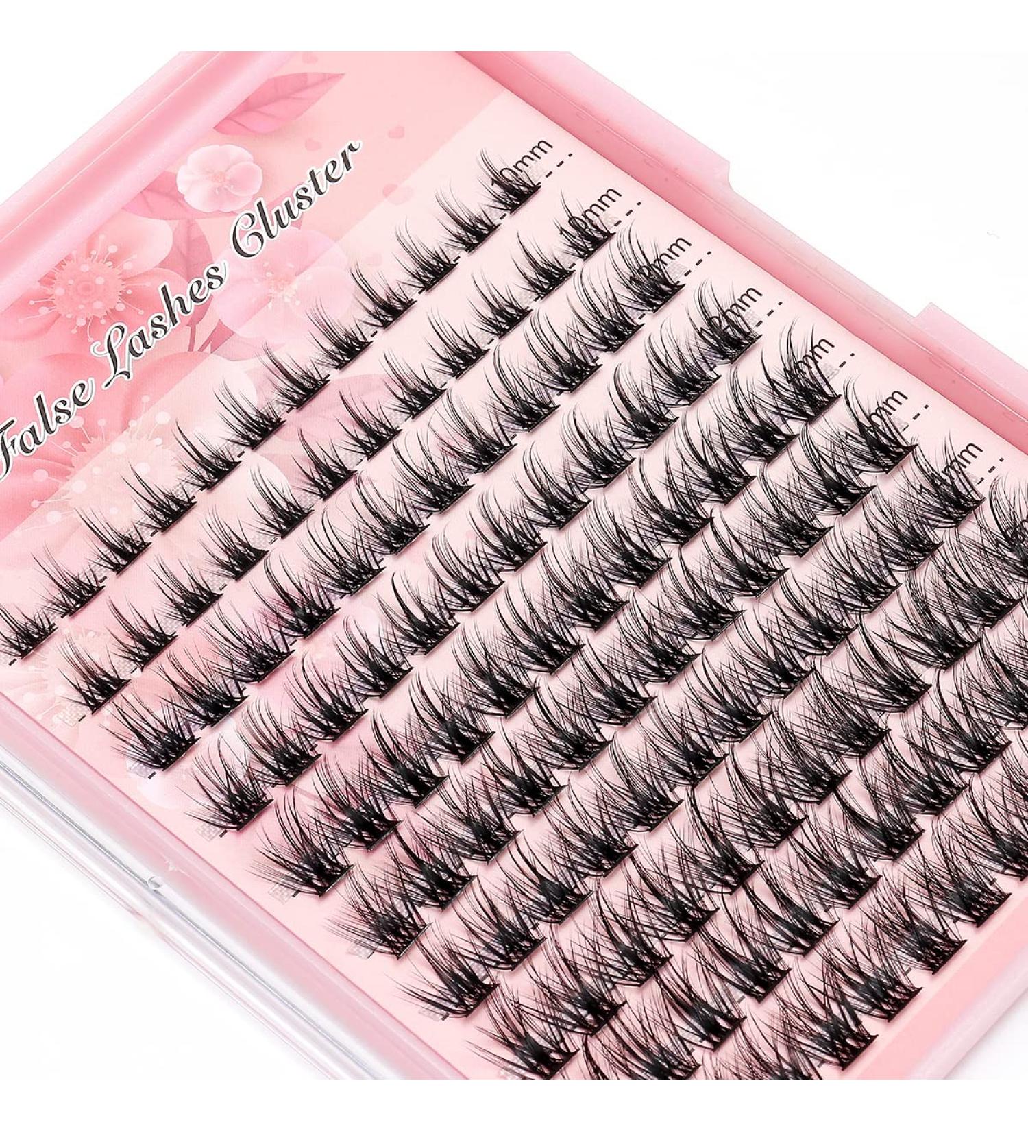Bodermincer D Curl DIY Clusters Eyelash Extension Segmented Lashes Bundle - 120 Volume Natural Eyelashes (10-12-14-16mm Mix) - Buy Online on GoSupps.com