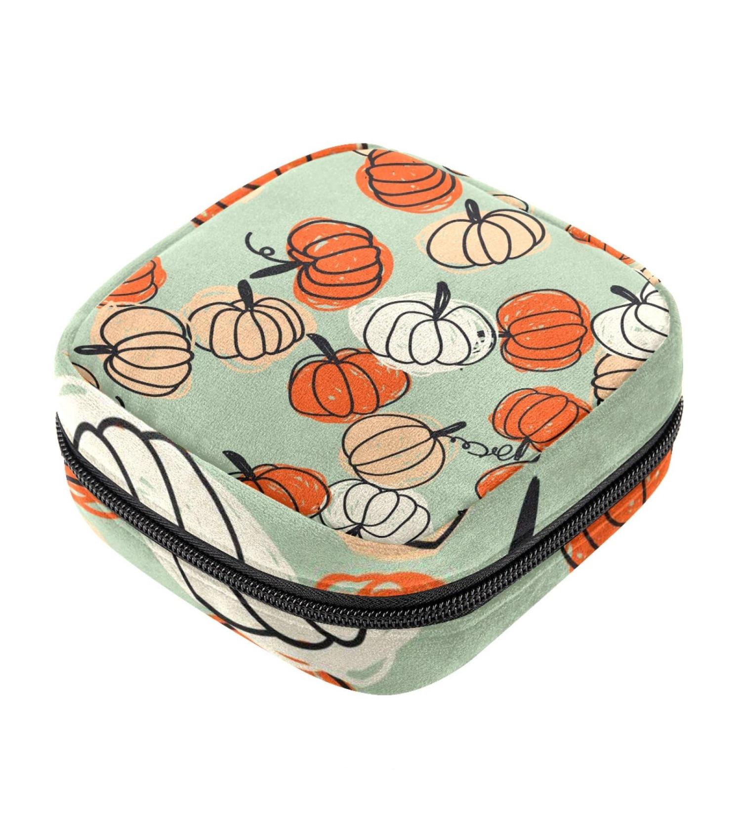 Autumn Pumpkin Menstrual Storage Bag - Portable Period Kit for Women, Teens, and Ladies - Feminine Product Pouch - Menstrual Cup and Tampon Holder - Color 6 - Buy Online on GoSupps.com