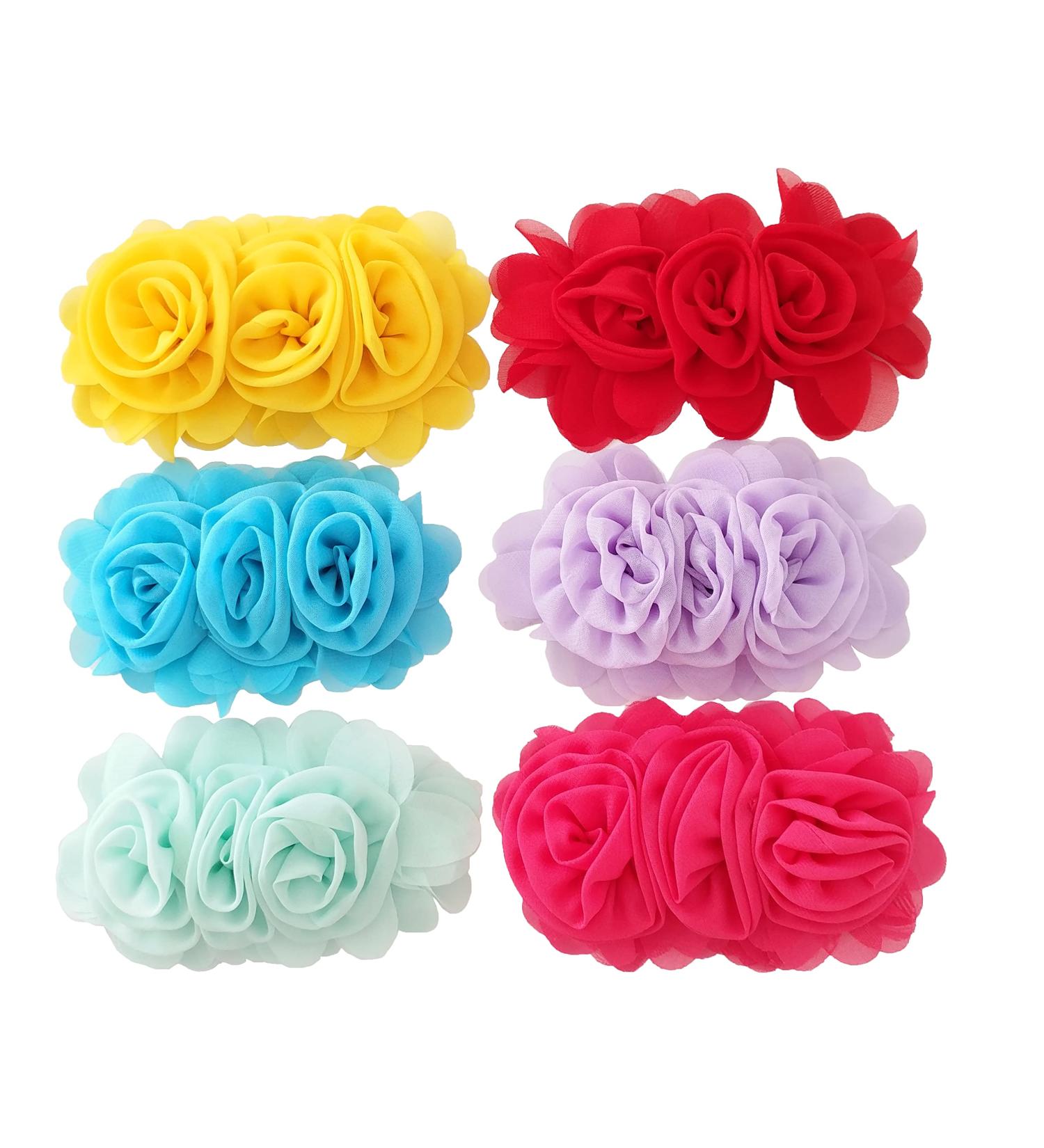 JpGdn Dog Collar Large Flowers 4.9inch Pet Collar Charms Attachment for Small Medium Big Girl Female Cat Puppy Alpaca Rabbit Neck Bows Slides Grooming Accessories 6pcs collar - Buy Online on GoSupps.com
