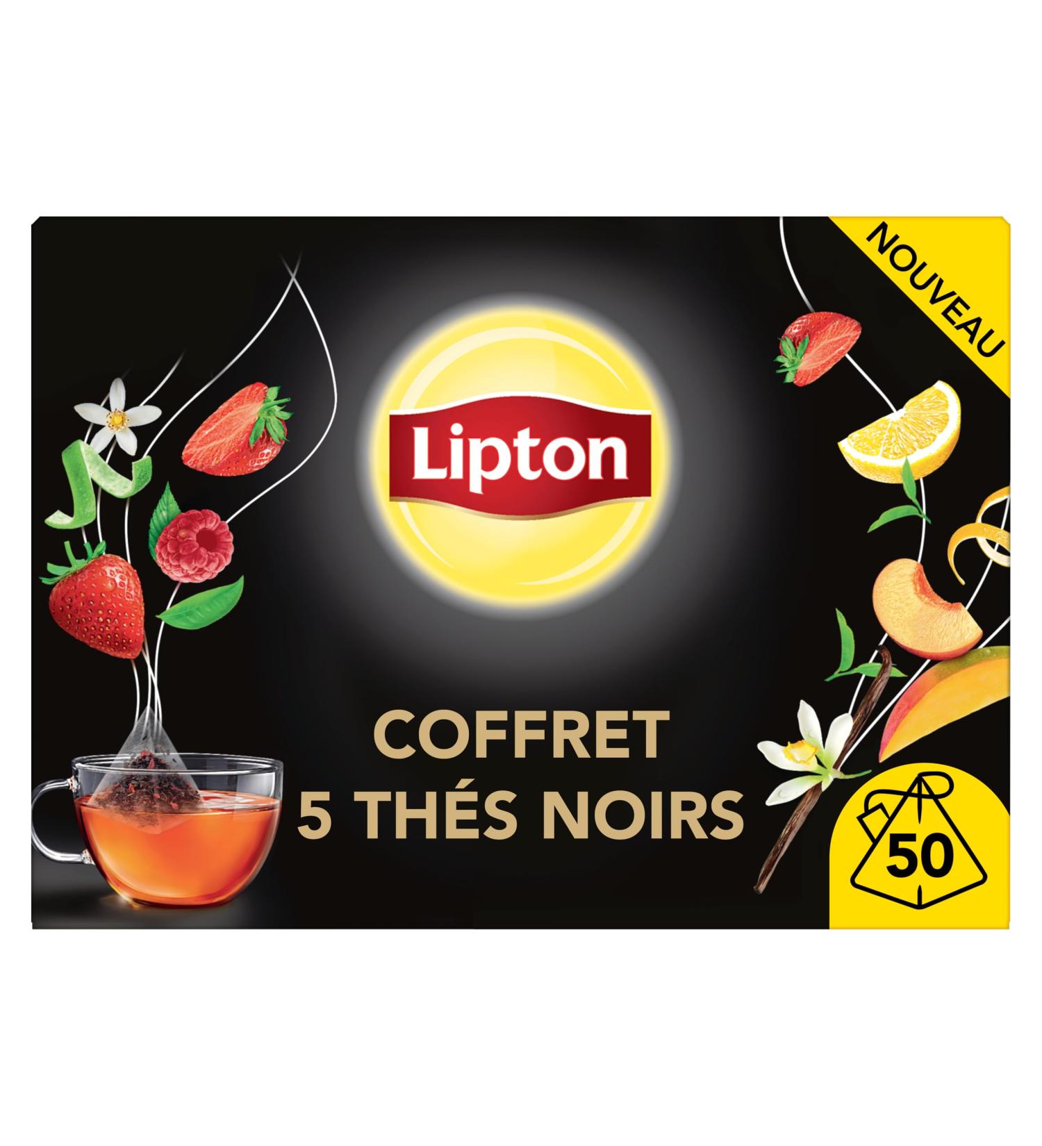 Lipton Coffret Th s Noirs Sensations 50 Sachets Pyramid  - Buy Online on GoSupps.com