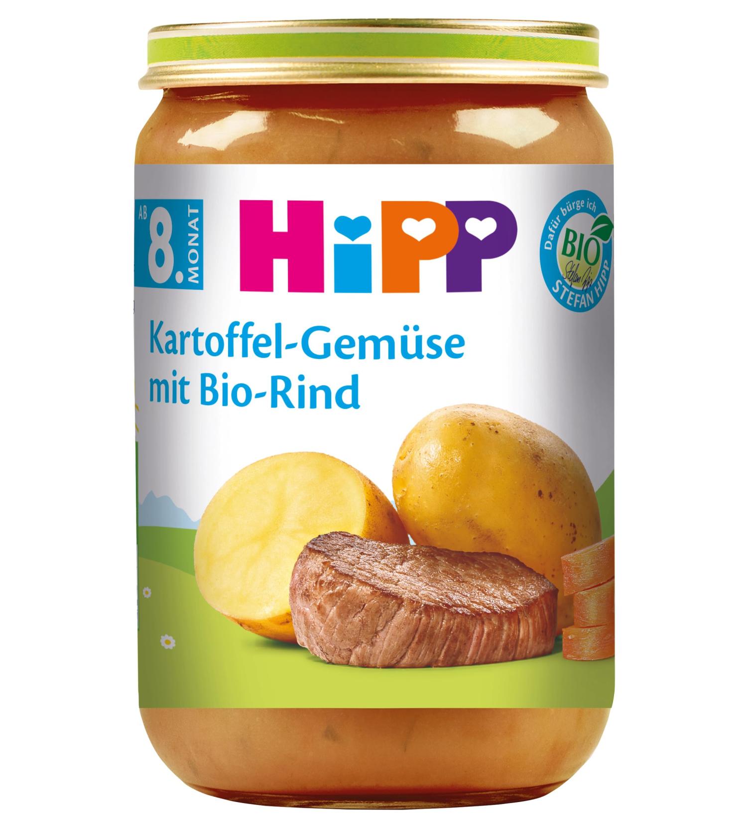 HiPP Potato Vegetables with Organic Beef Pack of 6 (6 x 220 g) Potato Vegetables with Organic Beef 220g