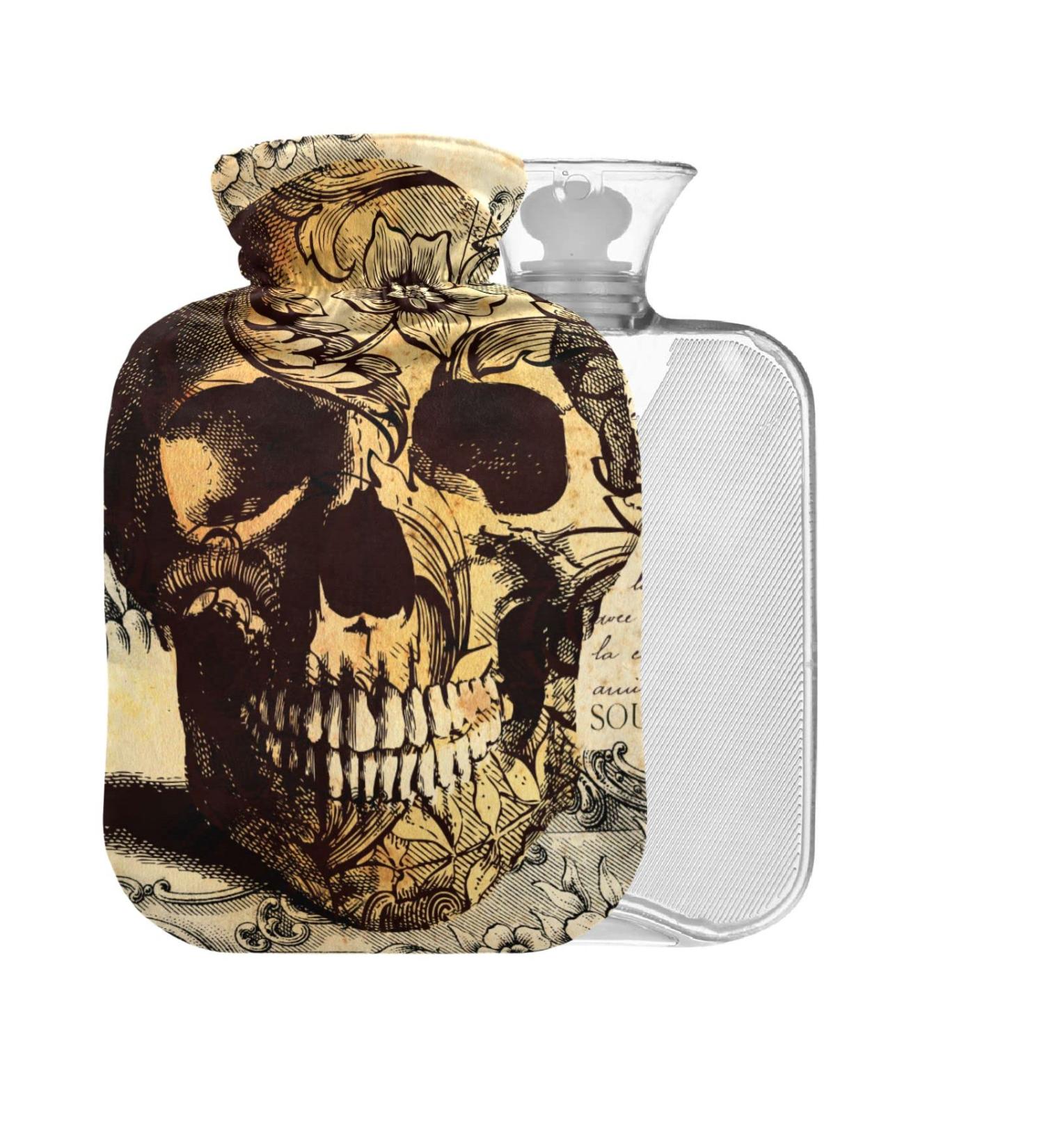 Buy Tattoo Hot Water Bottle with Cover - 1L Pain Relief Bag for Headaches & Neck | BPA Free International Shipping - Buy Online on GoSupps.com