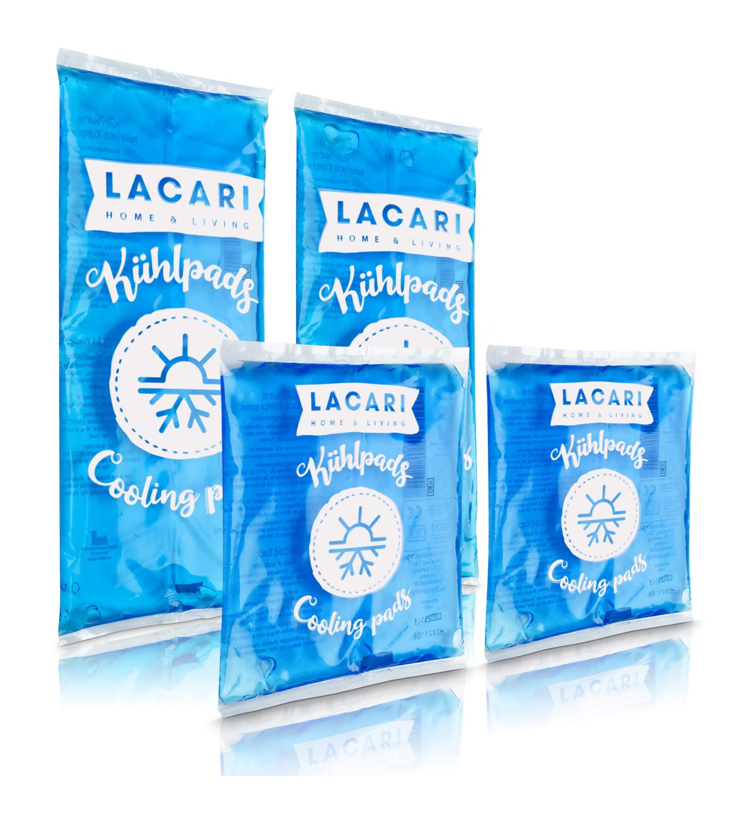 Cool Pads | T V Tested 4x Cool Pack | Lacari Cold Warm Compress | First Aid Cooling Gel Pack in 2 Sizes | Made in Germany - Buy Online on GoSupps.com