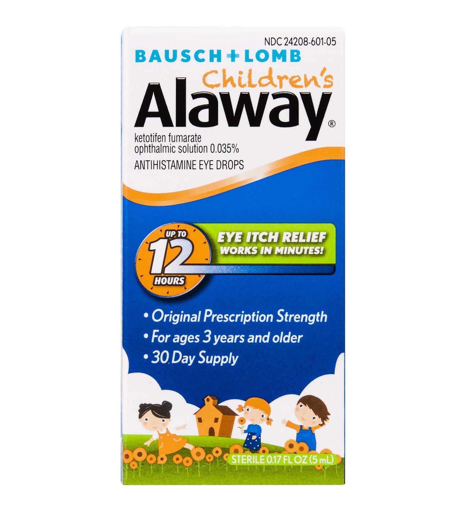 Bausch + Lomb Alaway Children's Antihistamine Eye Drops - 0.17 oz (5mL) - Buy Online on GoSupps.com