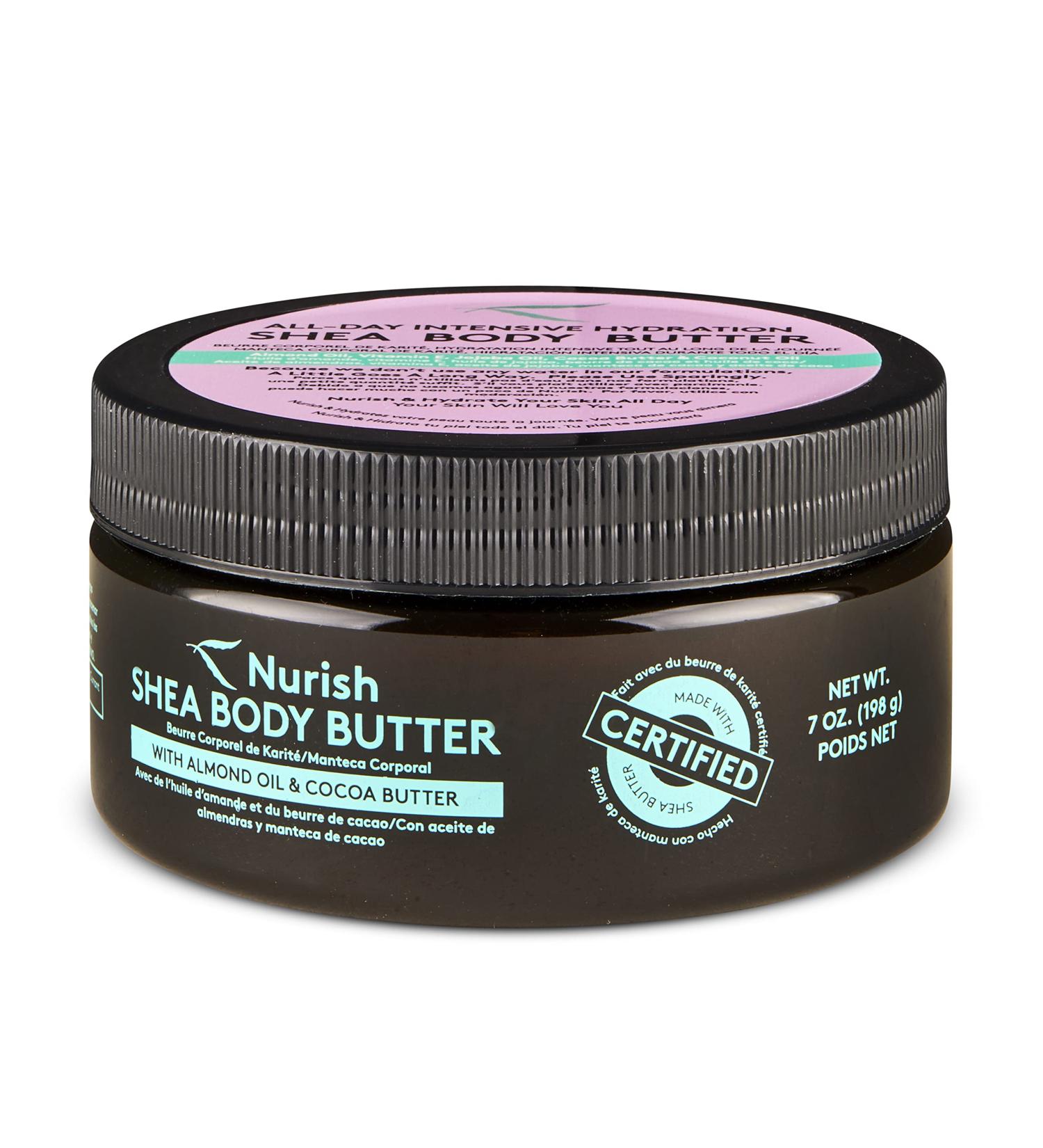 NURISH Shea & Cocoa Body Butter | Deep Moisturizing 7 OZ for Dry Skin | International Shipping - Buy Online on GoSupps.com