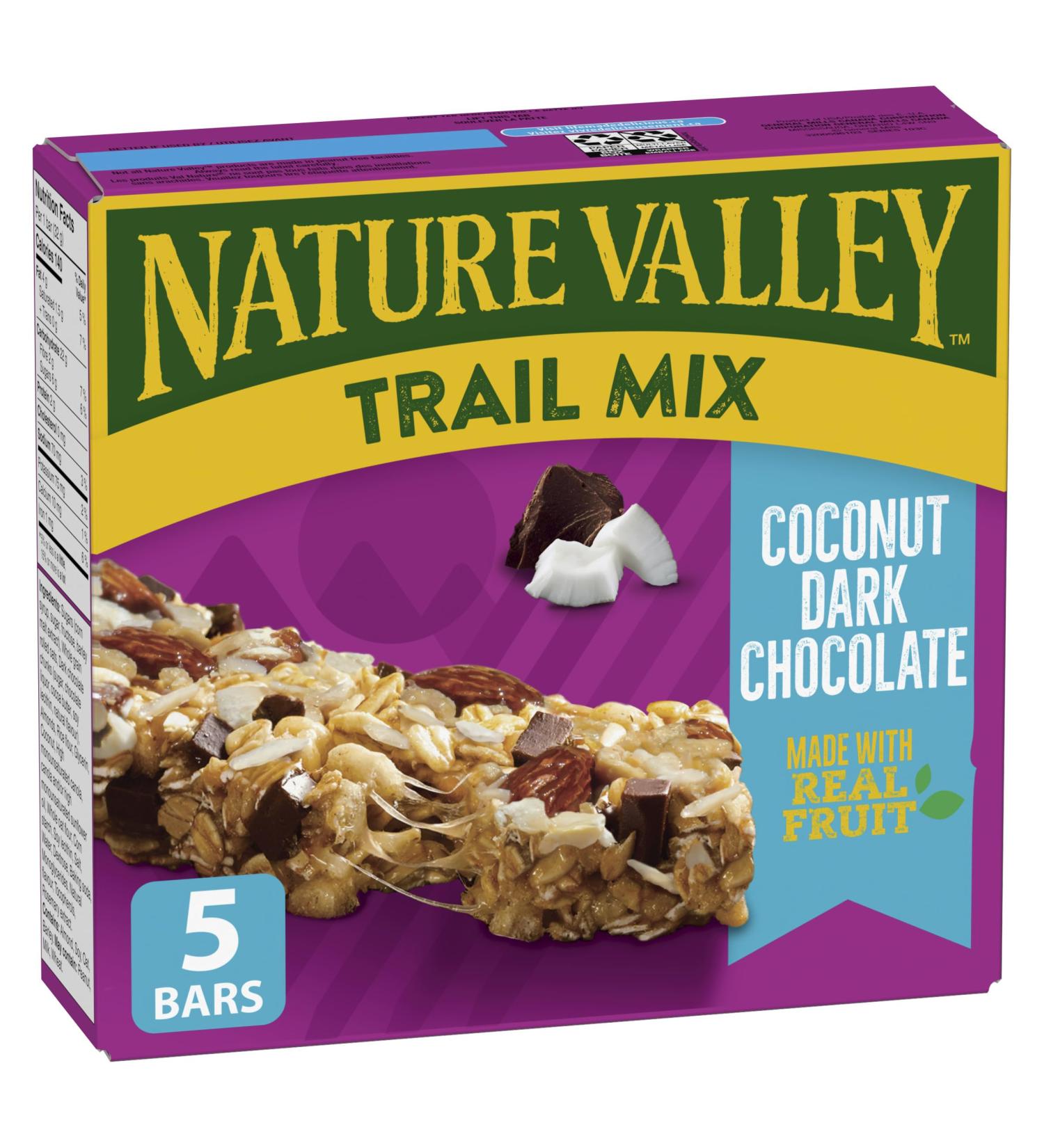 NATURE VALLEY Trail Mix Coconut Dark Chocolate Special Edition Granola Bars 160g - Buy Online on GoSupps.com