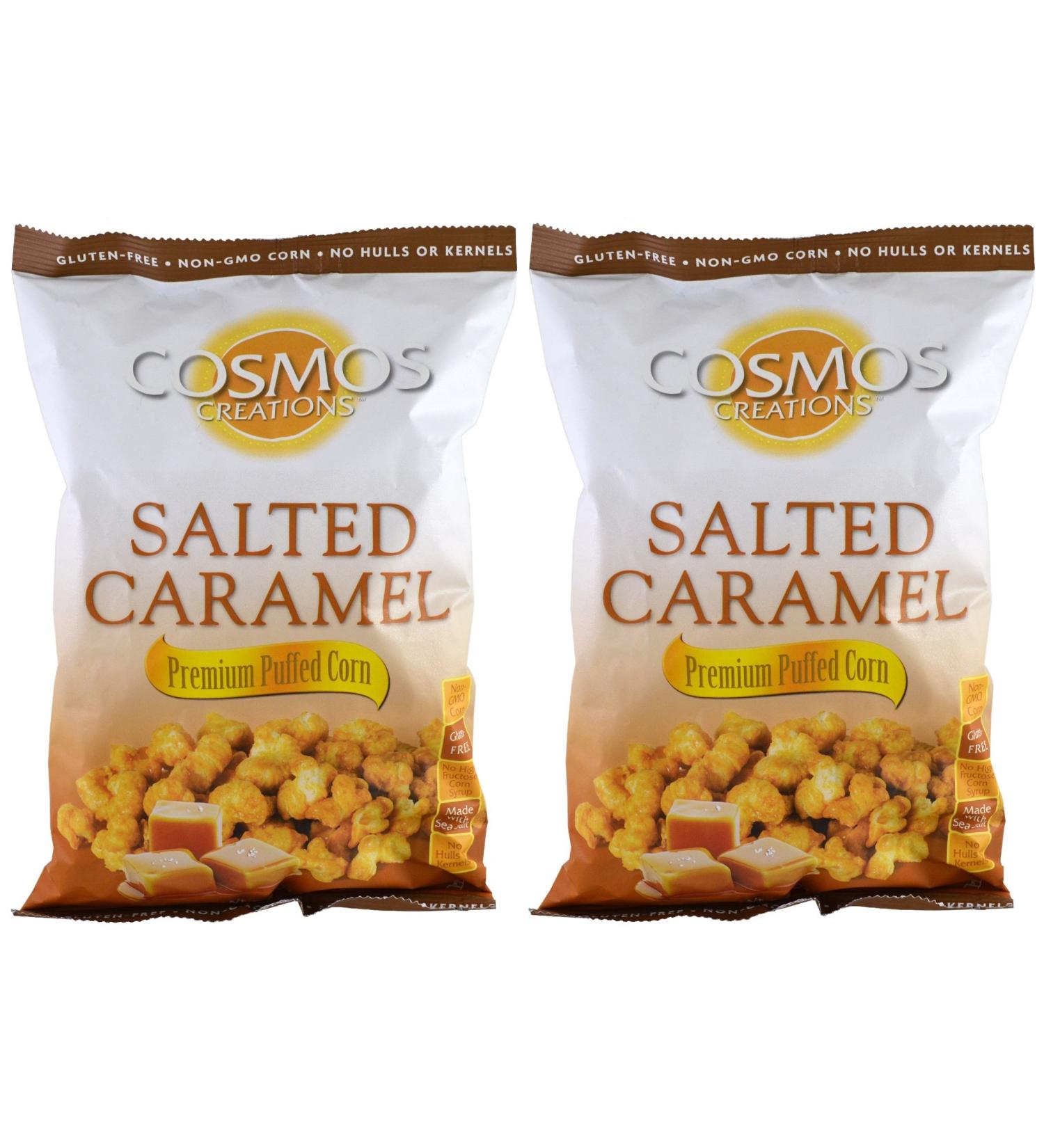 Cosmos Premium Puffed Corn - Salted Caramel Hulless Popcorn | Pack of 2 - Buy Online on GoSupps.com