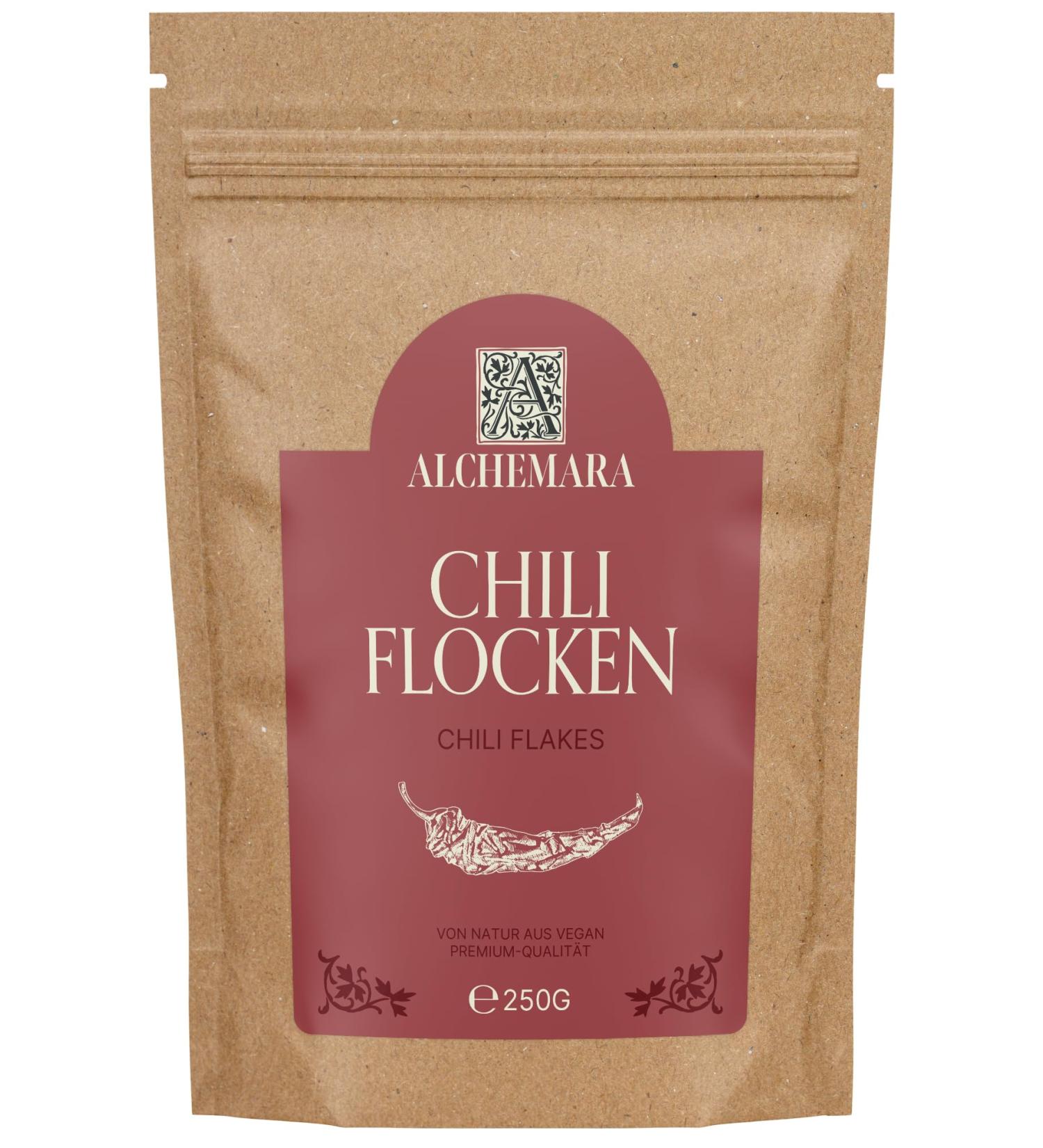  Alchemara Chiliflocken Alchemara (250 g) Chilli Flakes Delicately Dried Spices for Your Kitchen Aromatic Spices - Buy Online on GoSupps.com