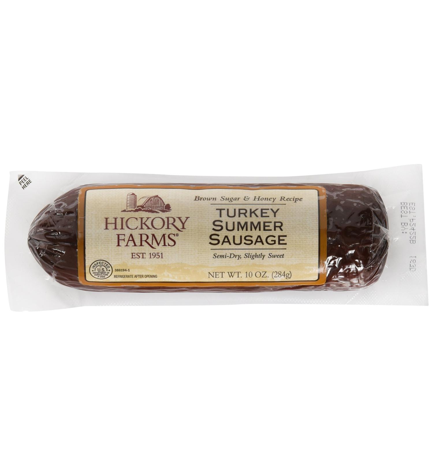 Hickory Farms Turkey Summer Sausage 10 oz - Gourmet Delight for Savory Snacking - Buy Online on GoSupps.com
