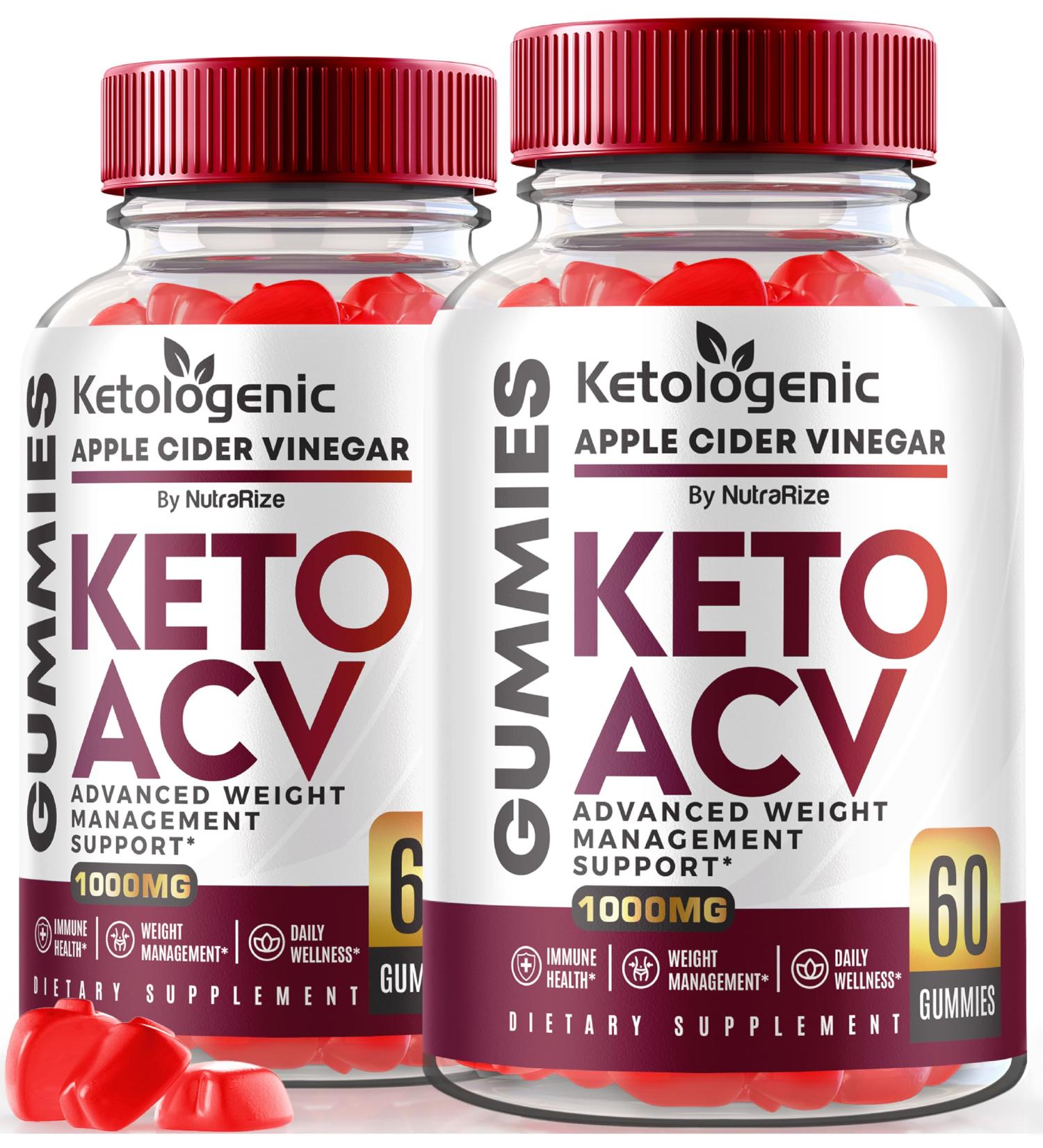 Buy 2 Pack Ketologenic Keto ACV Gummies for Advanced Weight Loss | Apple Cider Vinegar Supplement - 120 Gummies - Buy Online on GoSupps.com