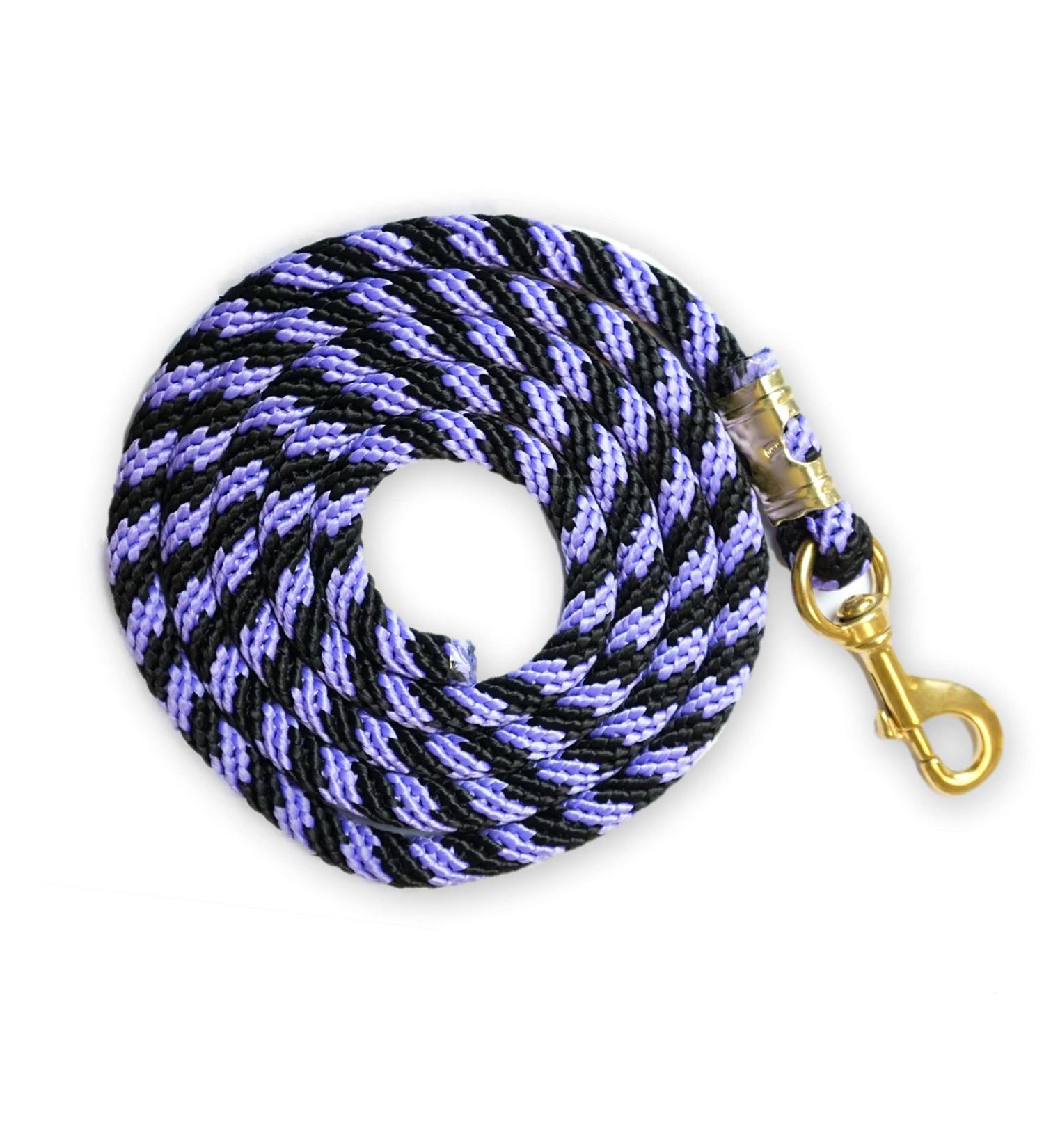Premium Lead Rope for Horses - Stylish Tie Rope for Pony Donkey & Goat (Black-Purple) | Durable & Versatile - Buy Online on GoSupps.com