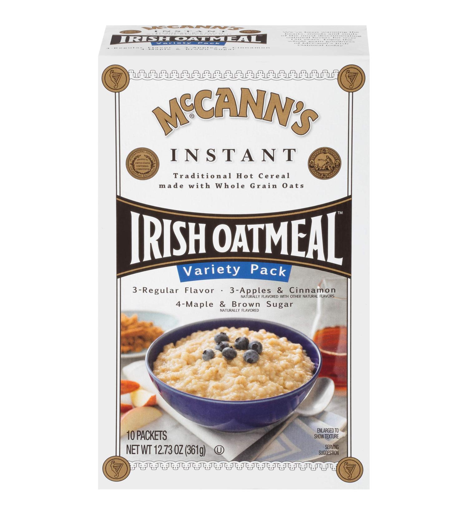 McCann's Instant Oatmeal Variety Pack - 10 Count, Three Delicious Flavors - Buy Online on GoSupps.com