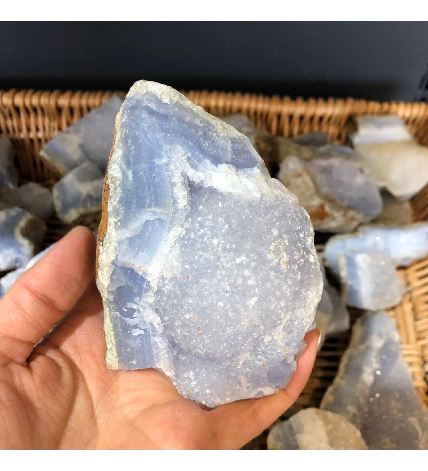 Natural Crystals and Stones 1PC Natural Purple Agate Raw Stone Azurlite Rough Banded Agate Stone Rock Gemstone Specimens Aquarium Home Decoration for Decoration (Size : 180-230g)