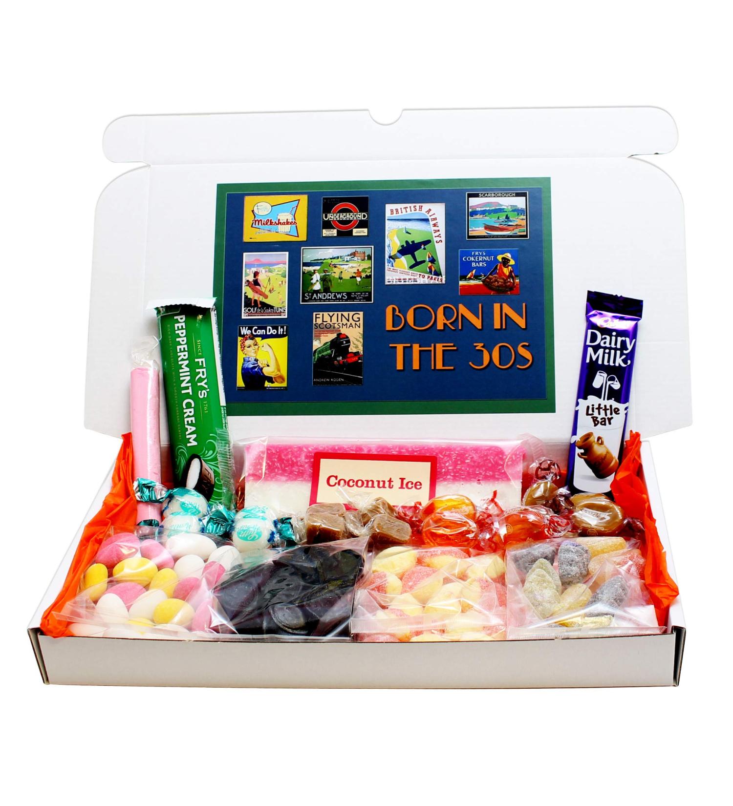 Born in the Thirties Sweets Gift Box - Buy Online on GoSupps.com