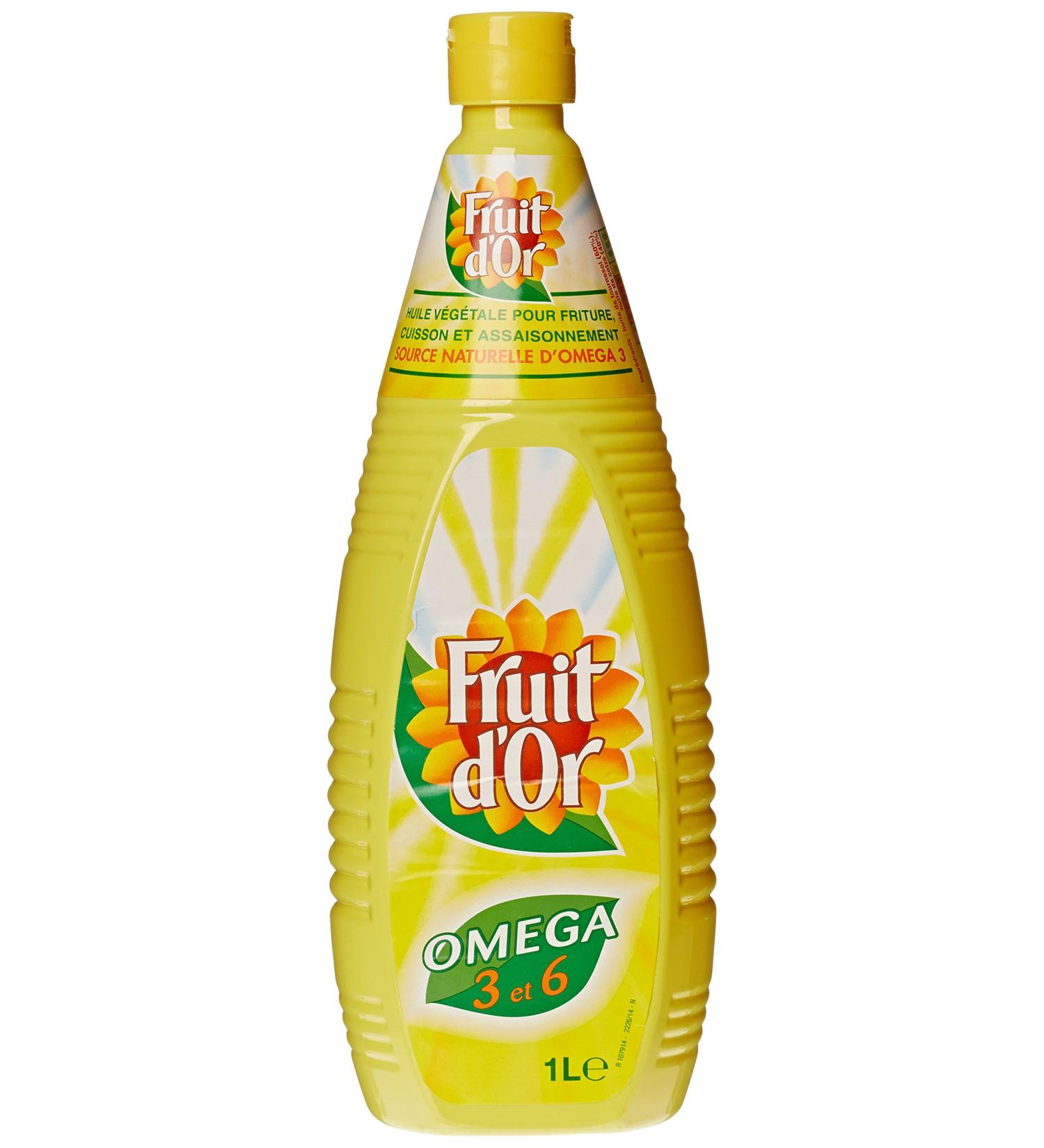 Lesieur Fruit d'Or Oil from Sunflower & Rapeseed Seeds for Frying Baking & Seasoning - 1L Bottle - Buy Online on GoSupps.com