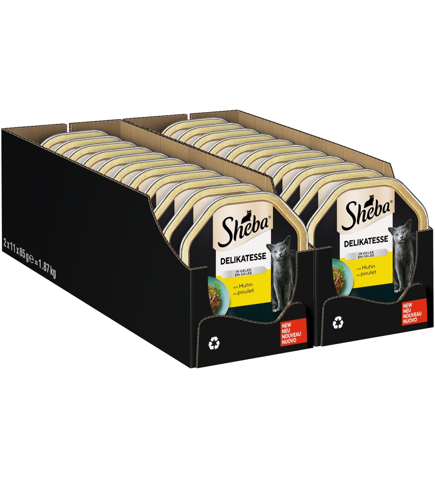 Sheba Delicacy in Jelly - High-Quality Chicken Cat Wet Food - 22 x 85g - Imported Premium Sliced Meat - Buy Online on GoSupps.com