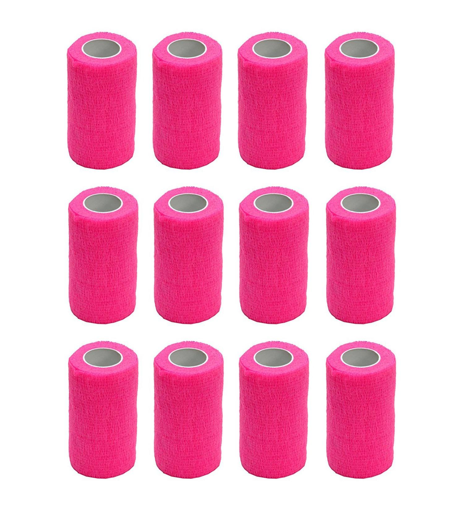 Cohesive Bandage - 12 Rolls 10cm x 4.5m | First Aid Sports Wrap & COBOX Pet Vet Wrap - Self Adherent Ideal for Pets & Athletes - Buy Online on GoSupps.com
