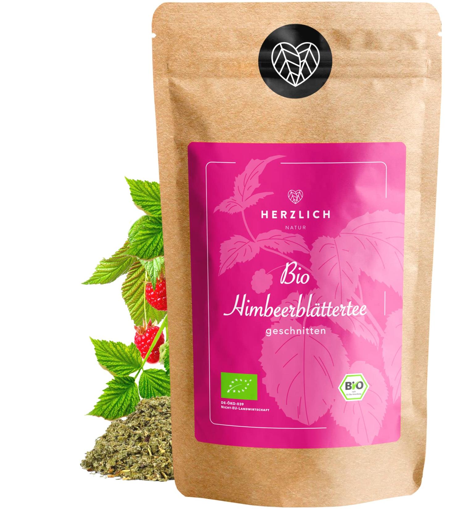 Organic Raspberry Leaf Tea 80g | Loose Herbal Tea for Pregnancy | 100% Natural & Organic Certified Warmly - Buy Online on GoSupps.com