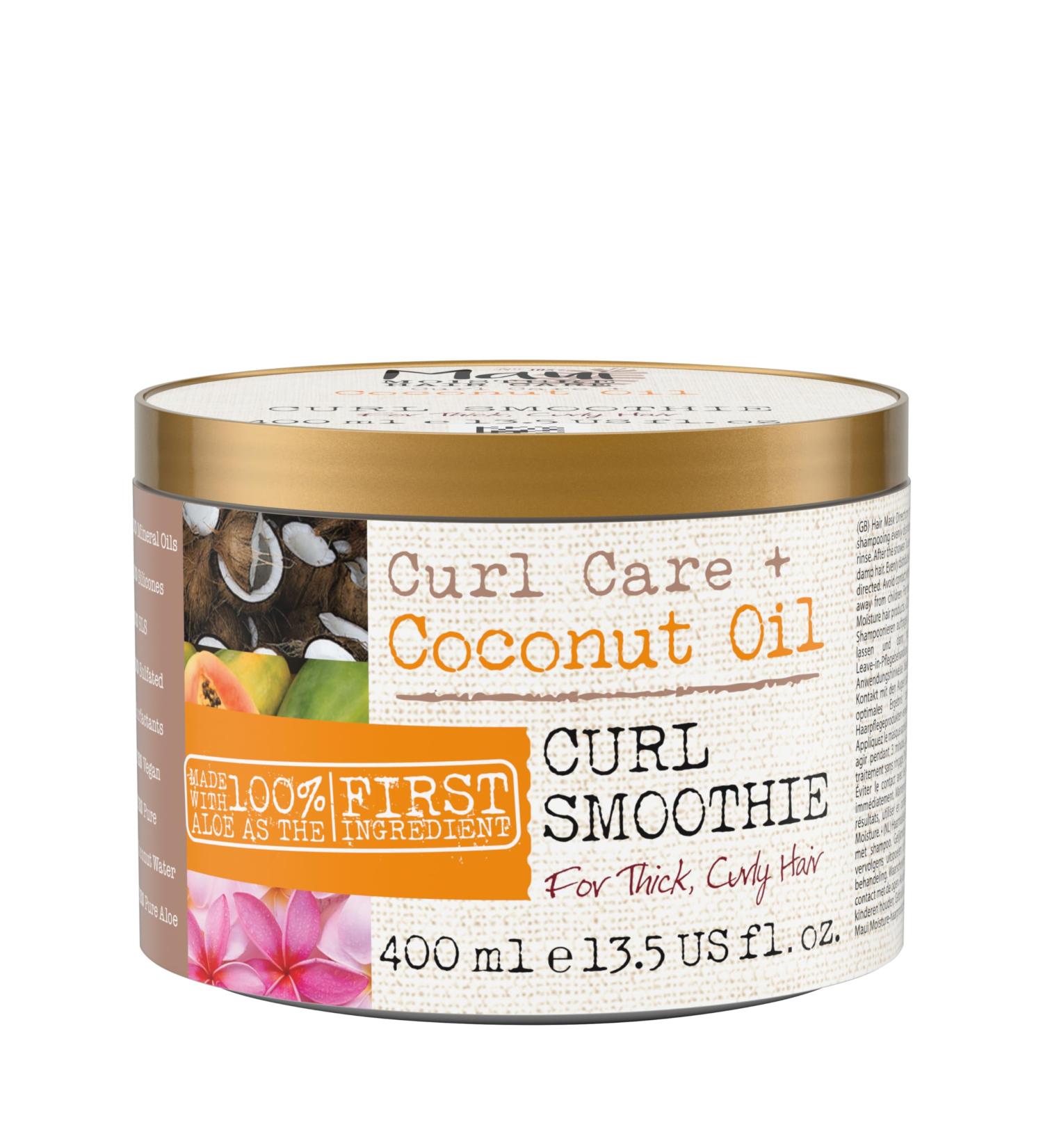 Maui Moisture Curl Care Hair Mask - Coconut Oil & Papaya Extract | Moisturizing Curl Smoothie for Curly Hair (400ml) - Buy Online on GoSupps.com